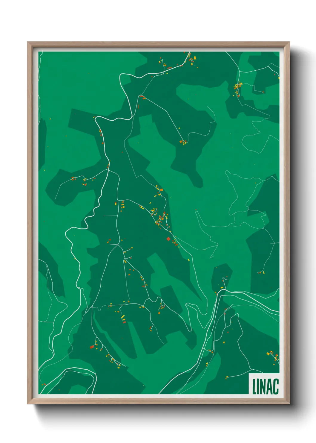 Une affiche de carte sur Linac