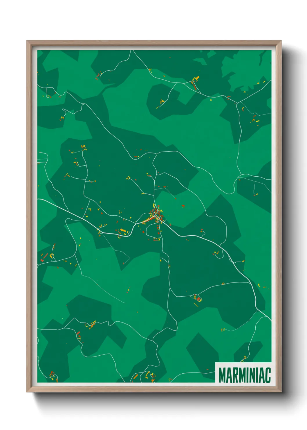 Une affiche de carte sur Marminiac