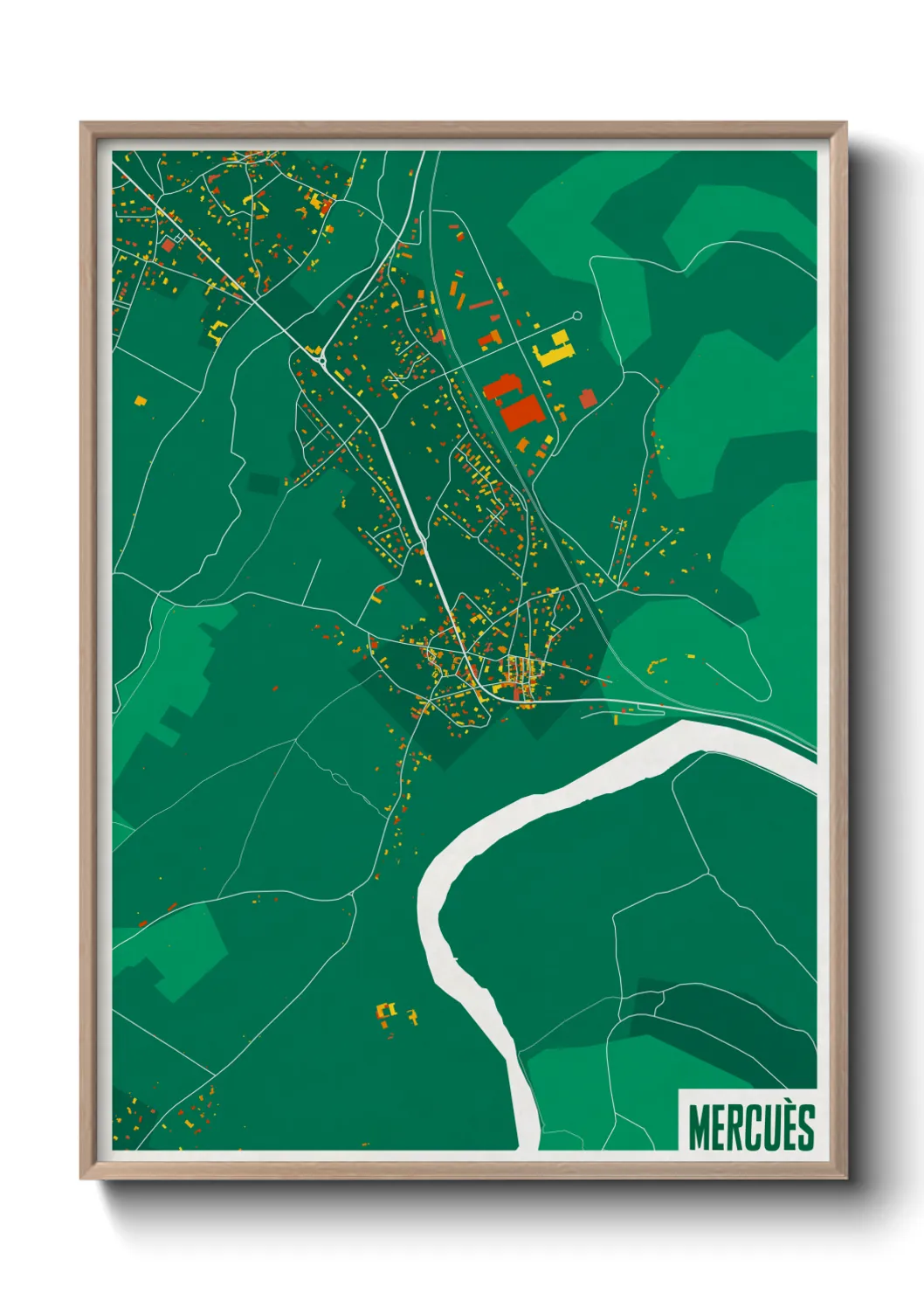 Une affiche de carte sur Mercuès