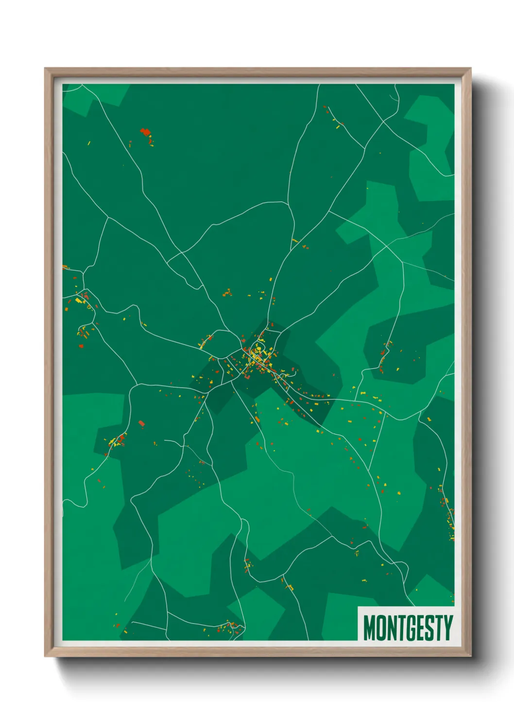 Une affiche de carte sur Montgesty