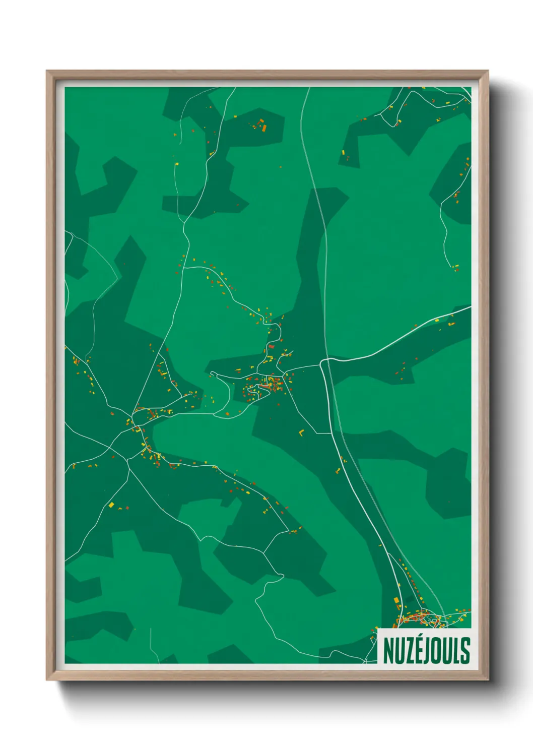 Une affiche de carte sur Nuzéjouls
