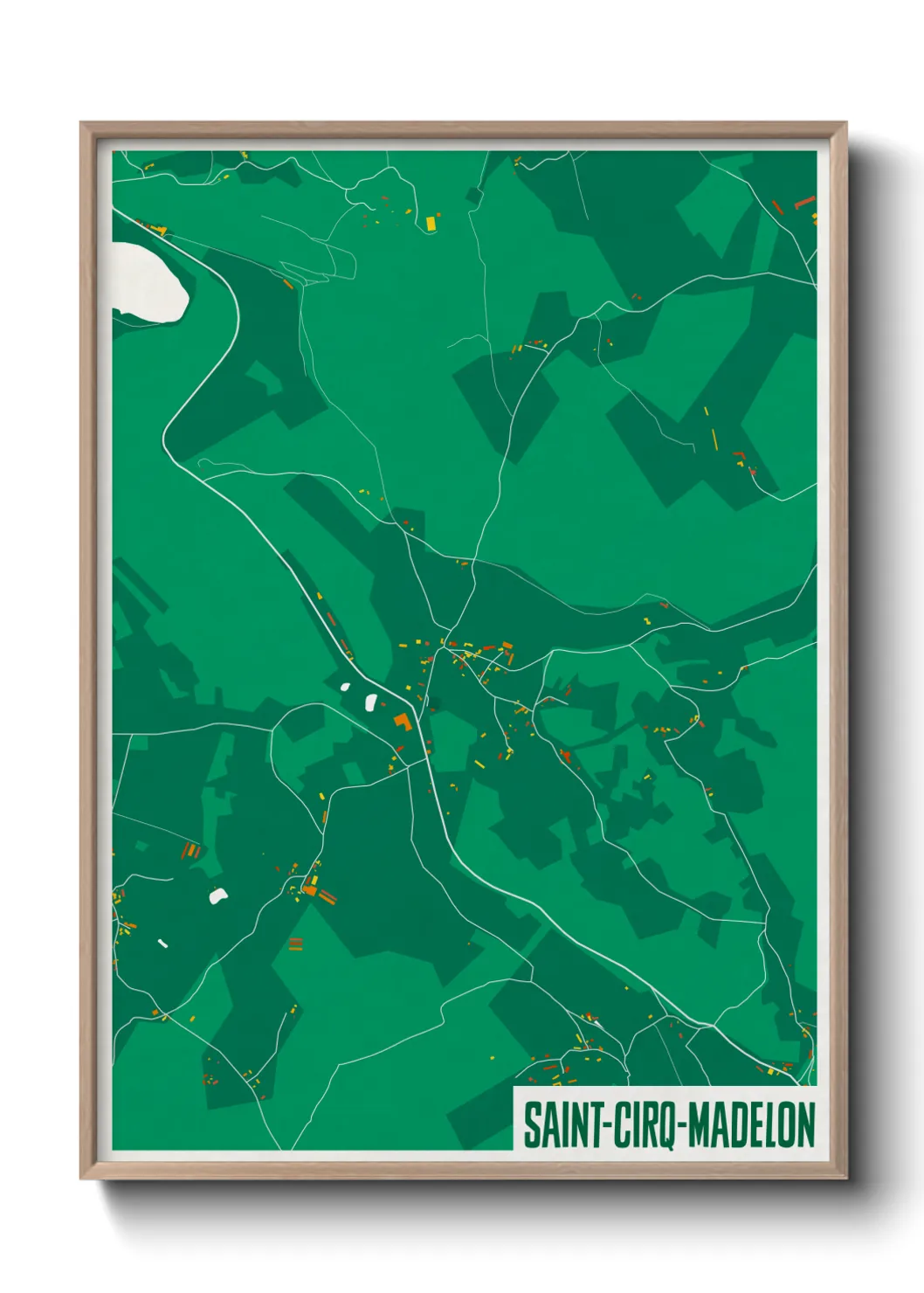 Une affiche de carte sur Saint-Cirq-Madelon