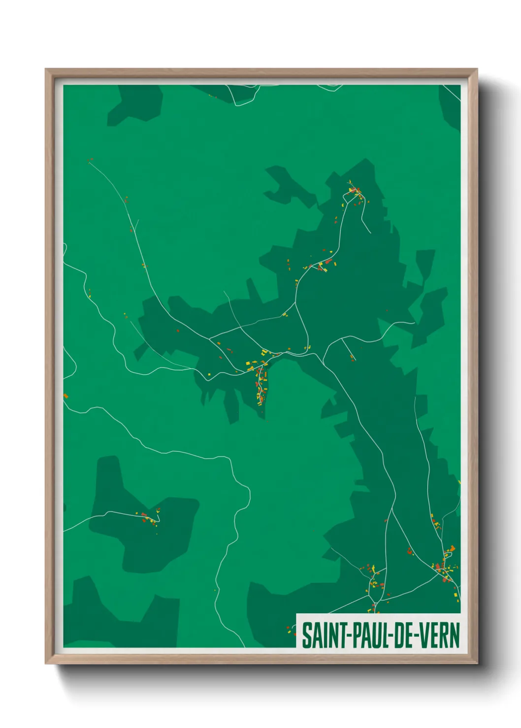 Une affiche de carte sur Saint-Paul-de-Vern