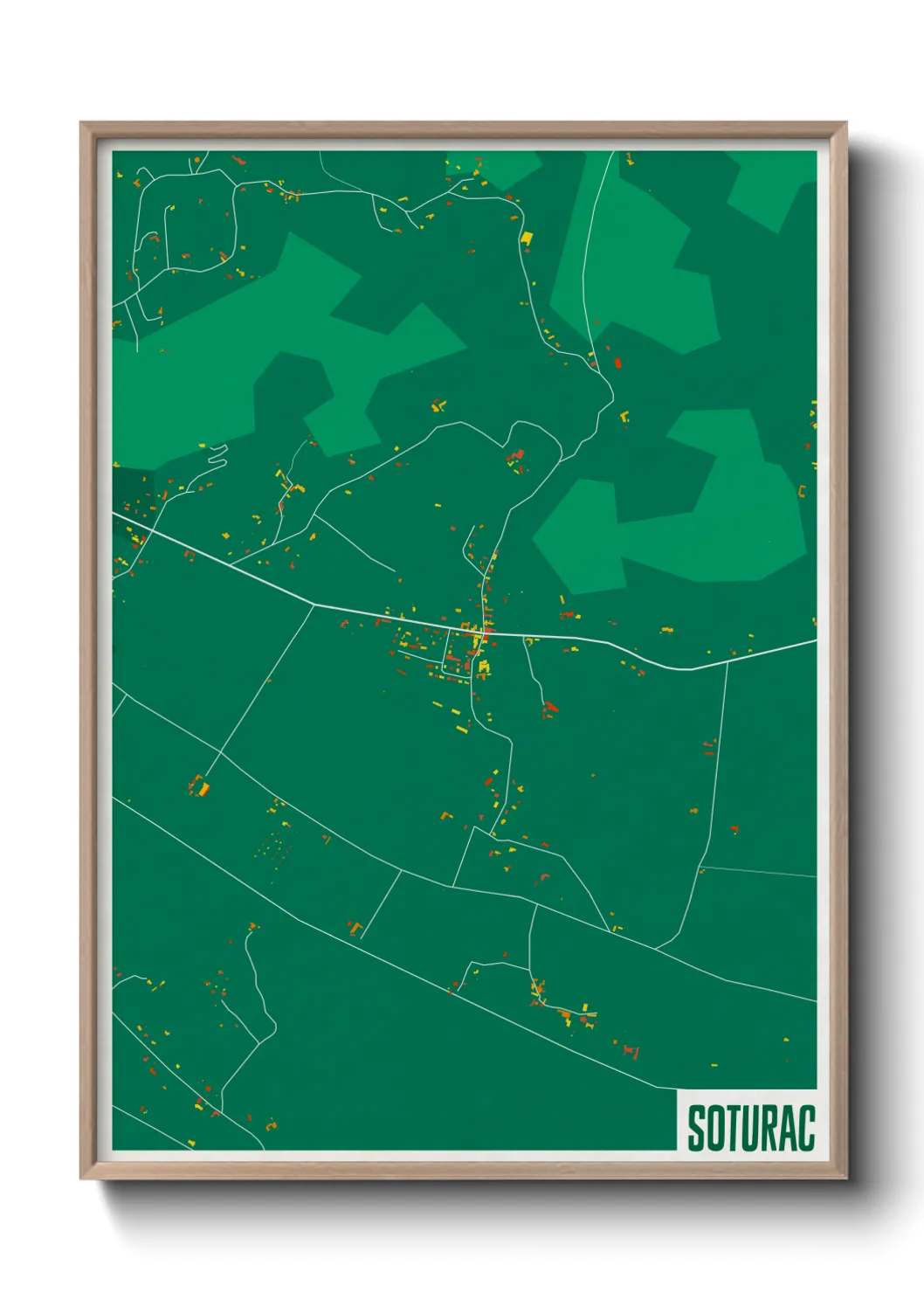 Une affiche de carte sur Soturac
