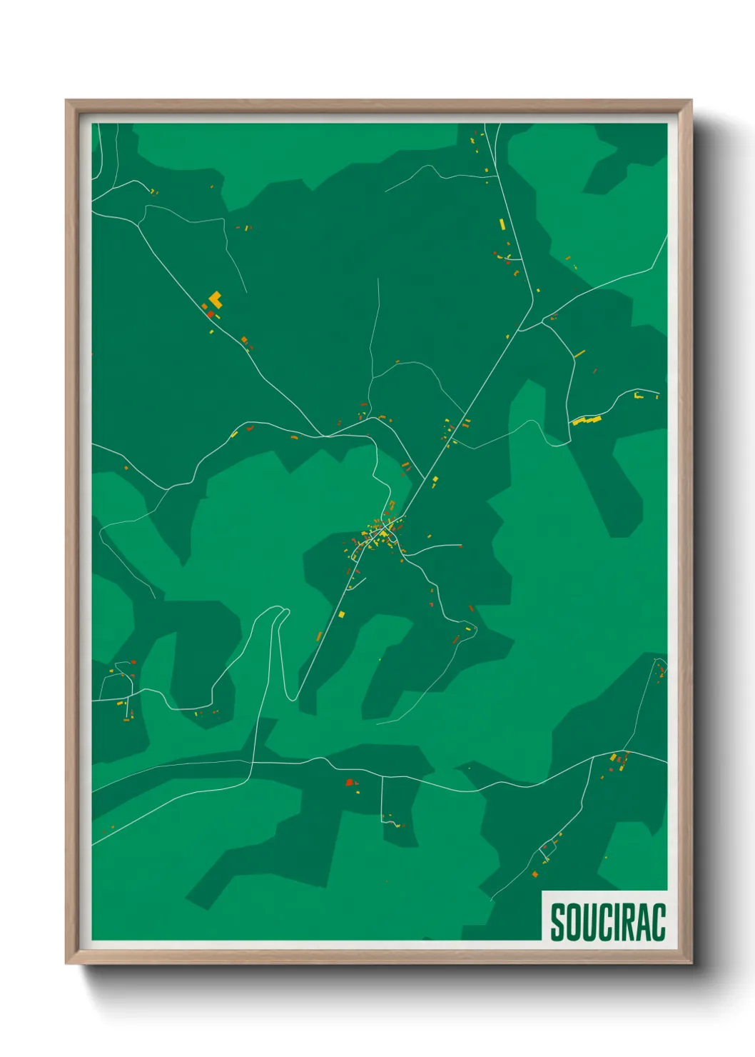 Une affiche de carte sur Soucirac