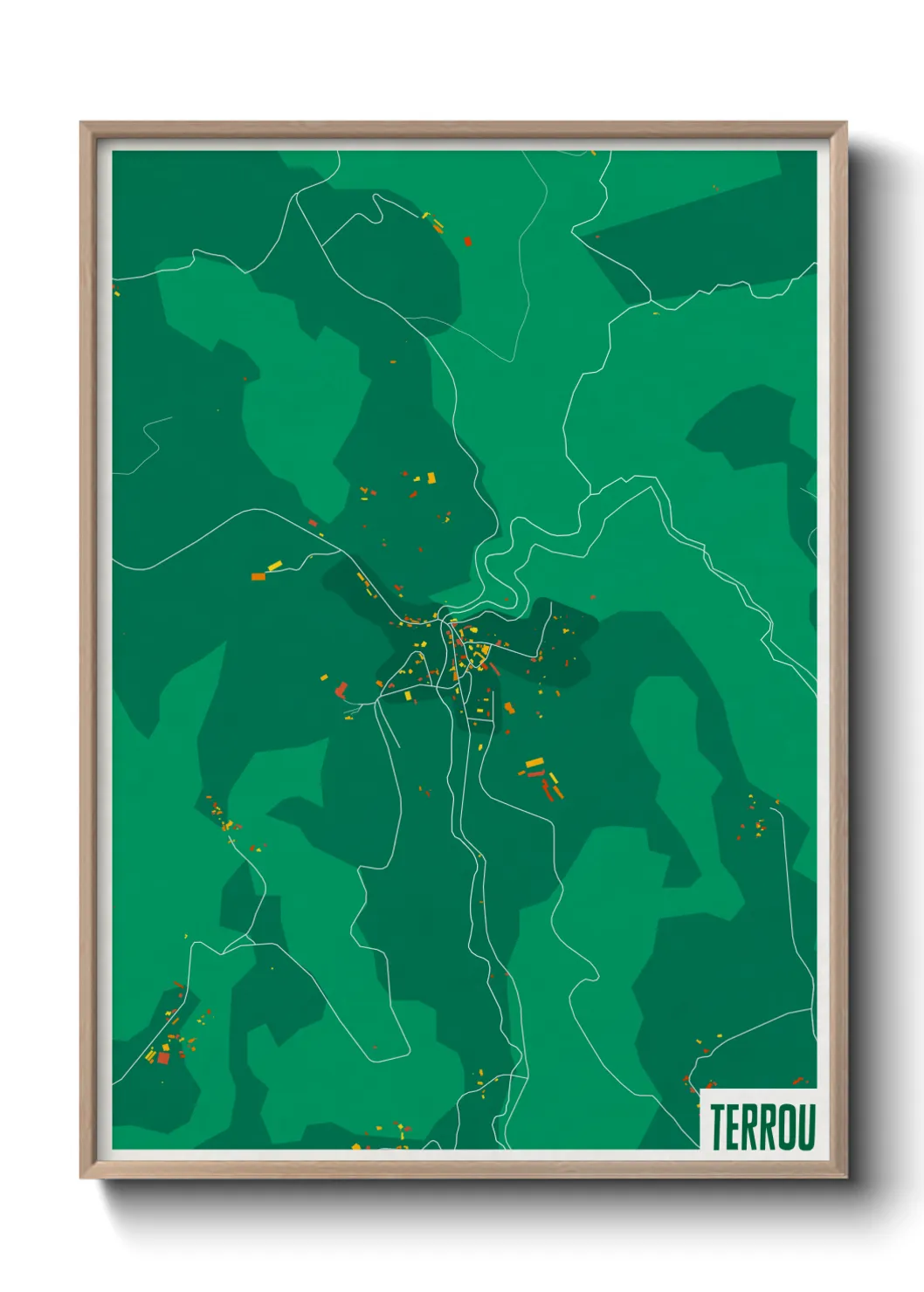 Une affiche de carte sur Terrou