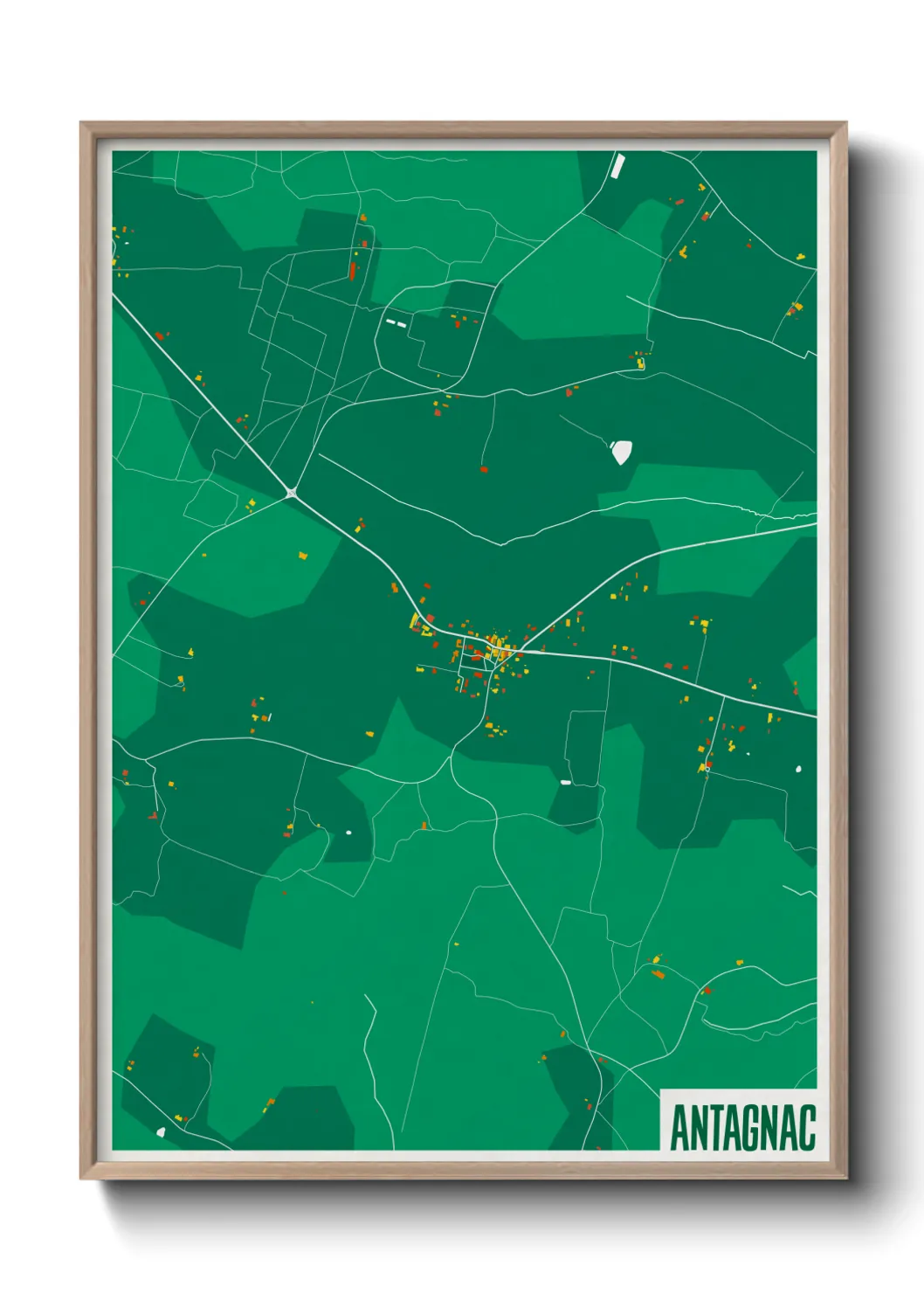 Une affiche de carte sur Antagnac