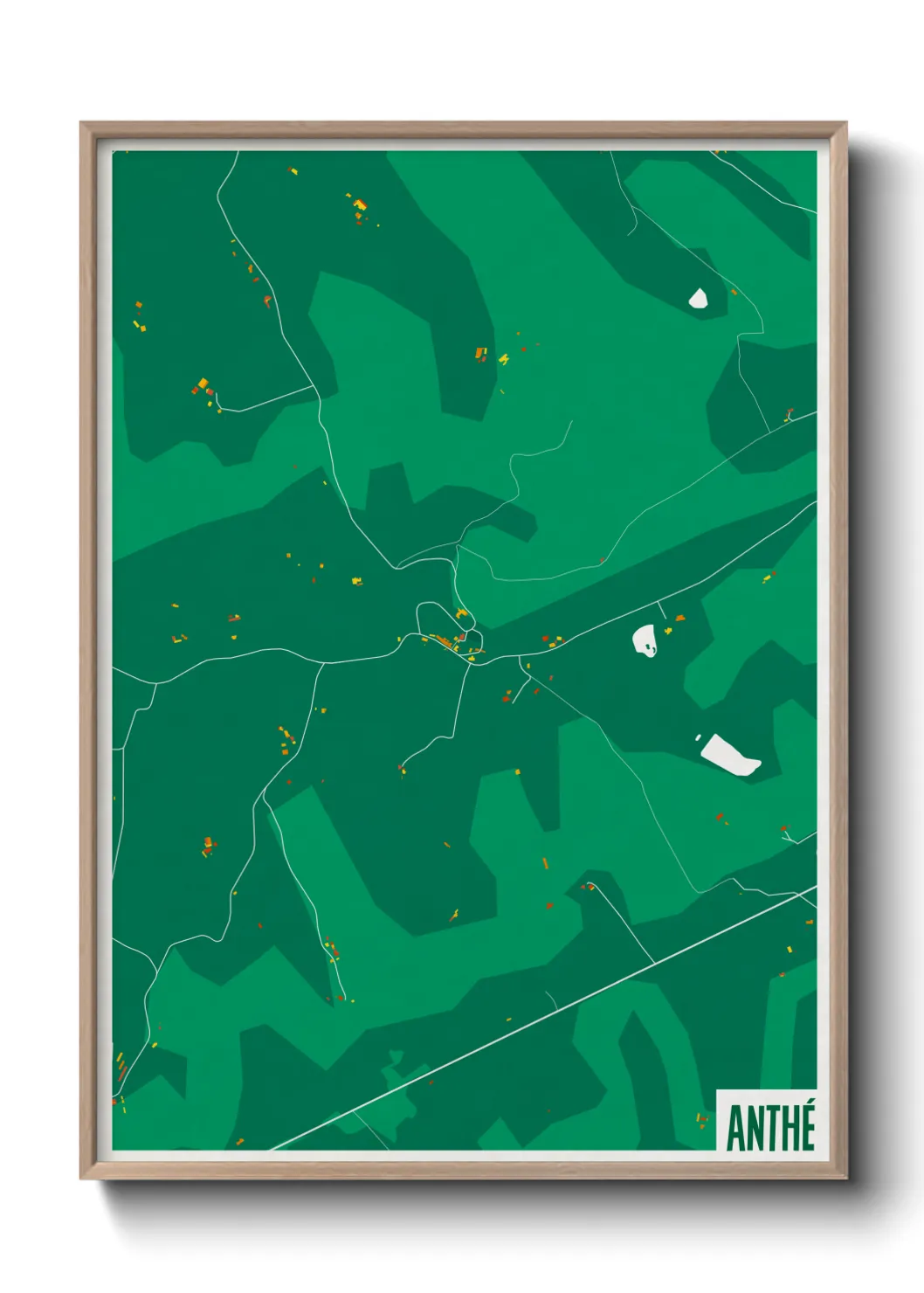 Une affiche de carte sur Anthé
