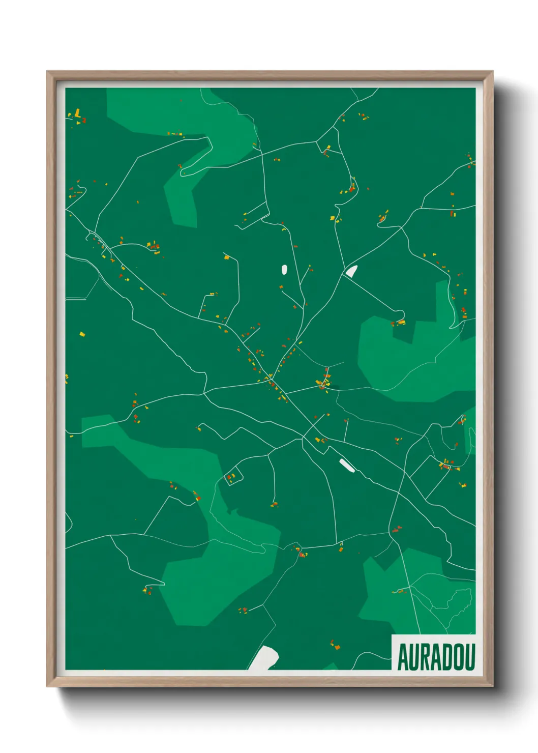 Une affiche de carte sur Auradou