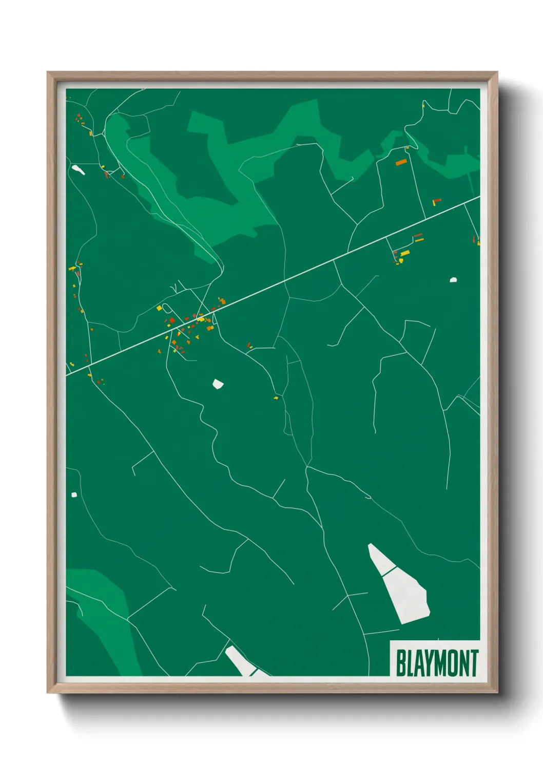 Une affiche de carte sur Blaymont