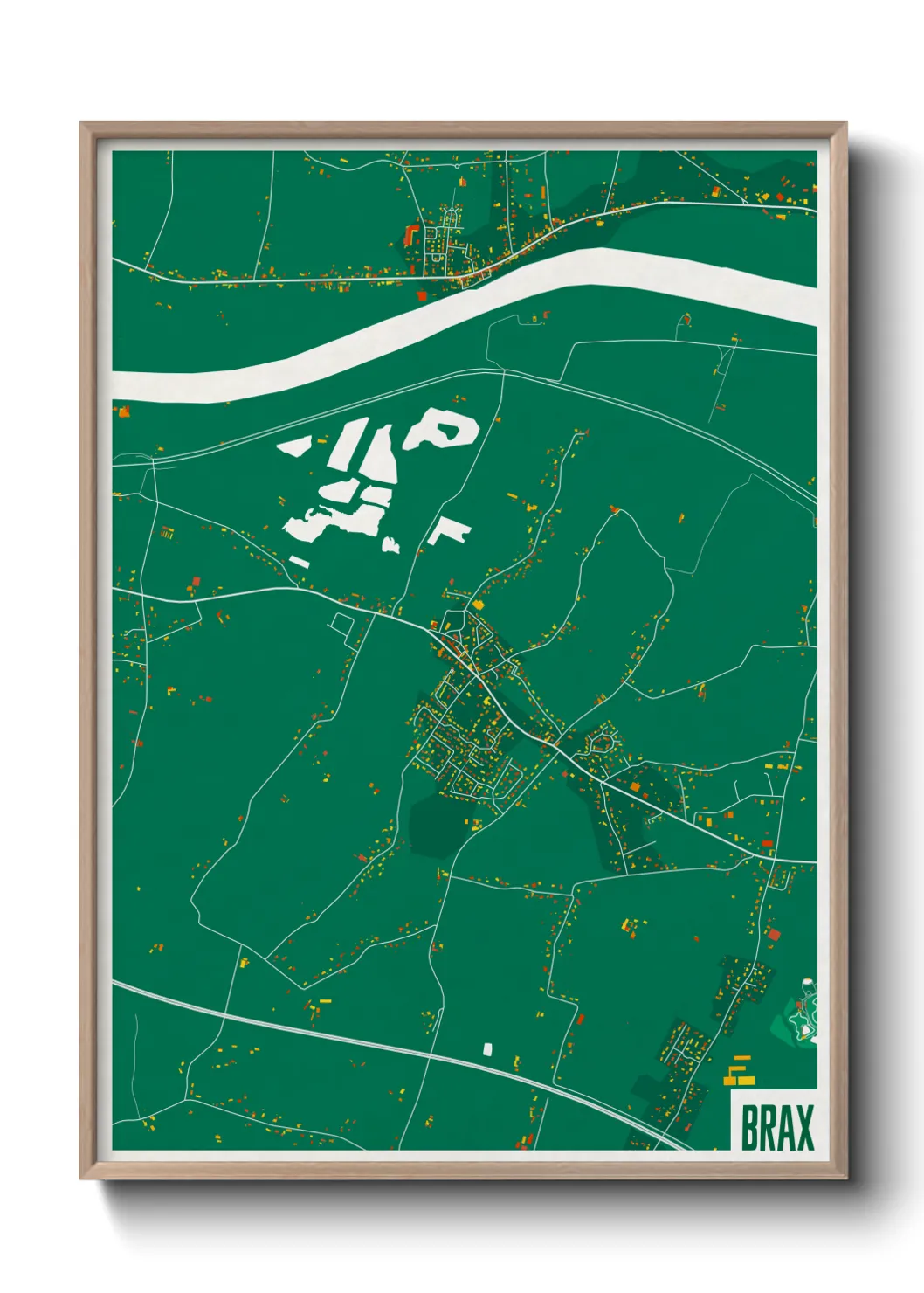 Une affiche de carte sur Brax