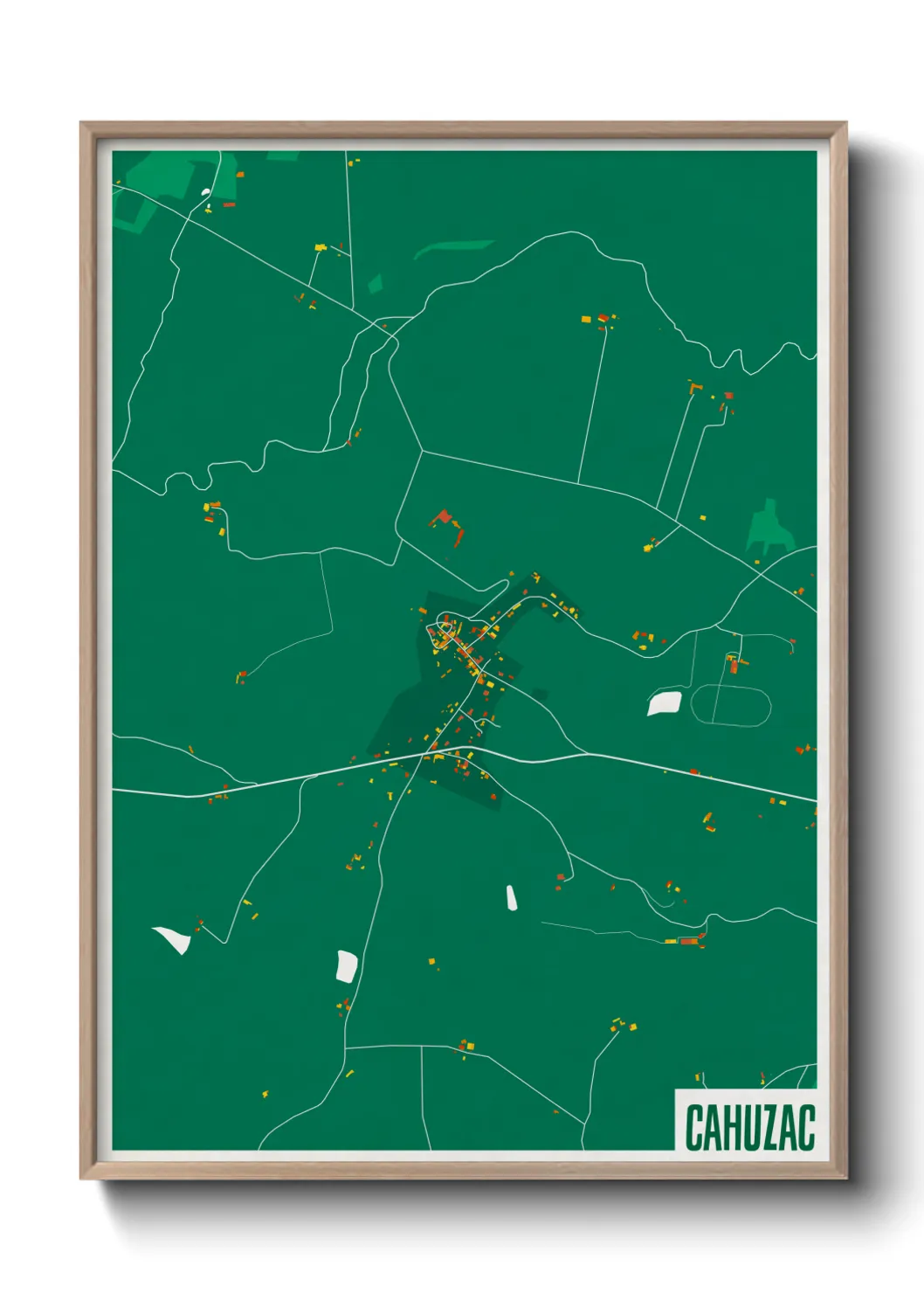 Une affiche de carte sur Cahuzac