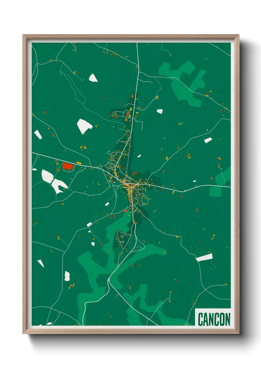 Une affiche de carte sur Cancon
