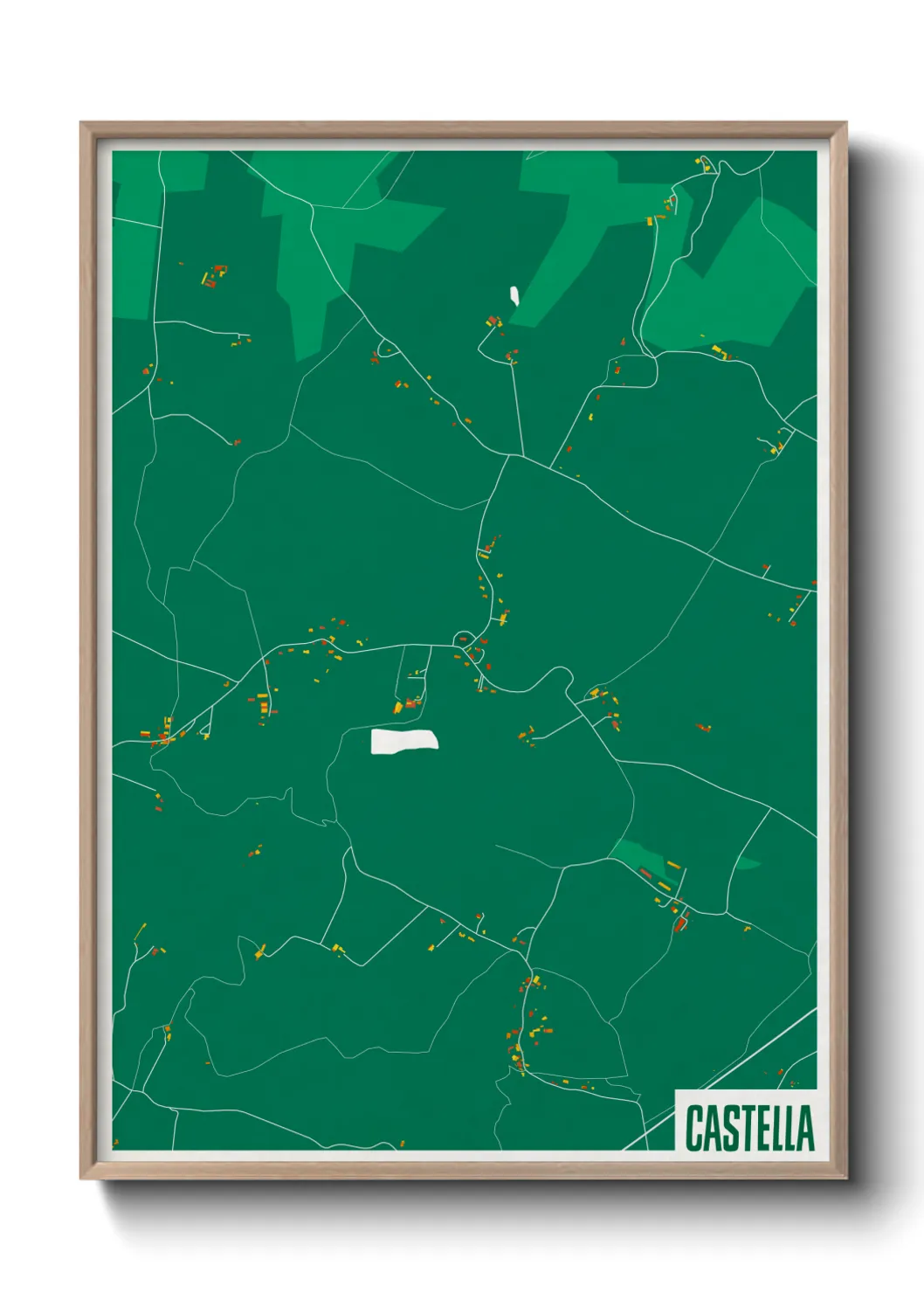 Une affiche de carte sur Castella