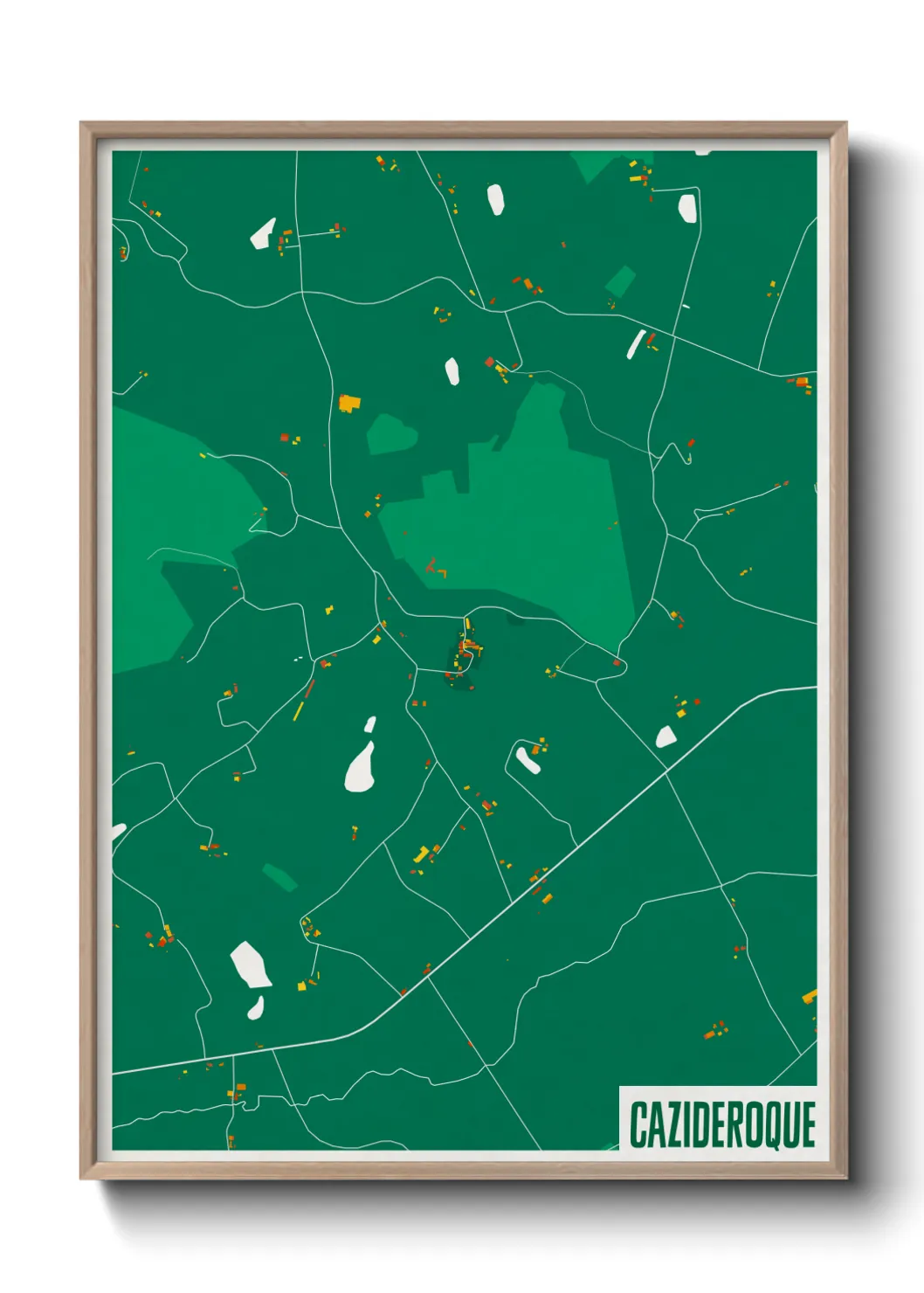 Une affiche de carte sur Cazideroque