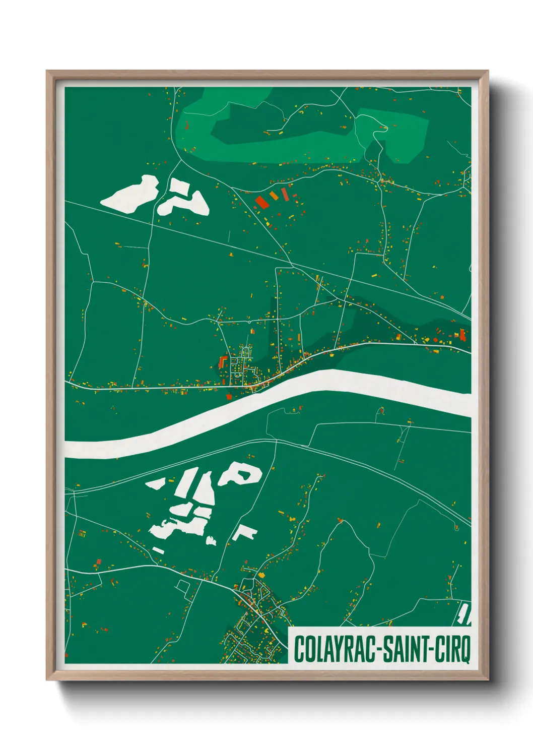 Une affiche de carte sur Colayrac-Saint-Cirq