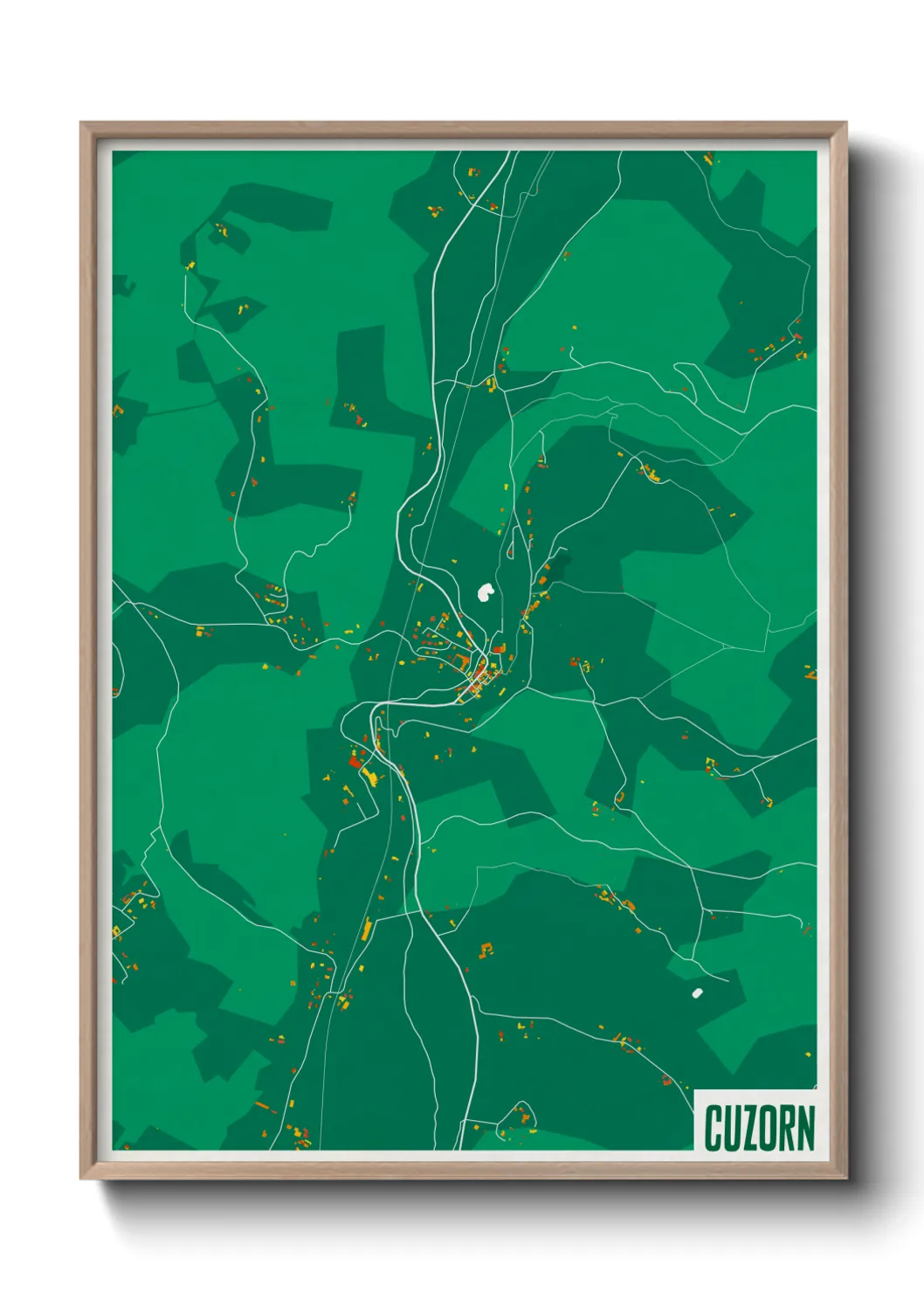 Une affiche de carte sur Cuzorn