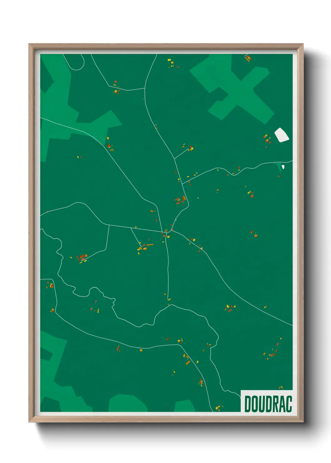 Une affiche de carte sur Doudrac