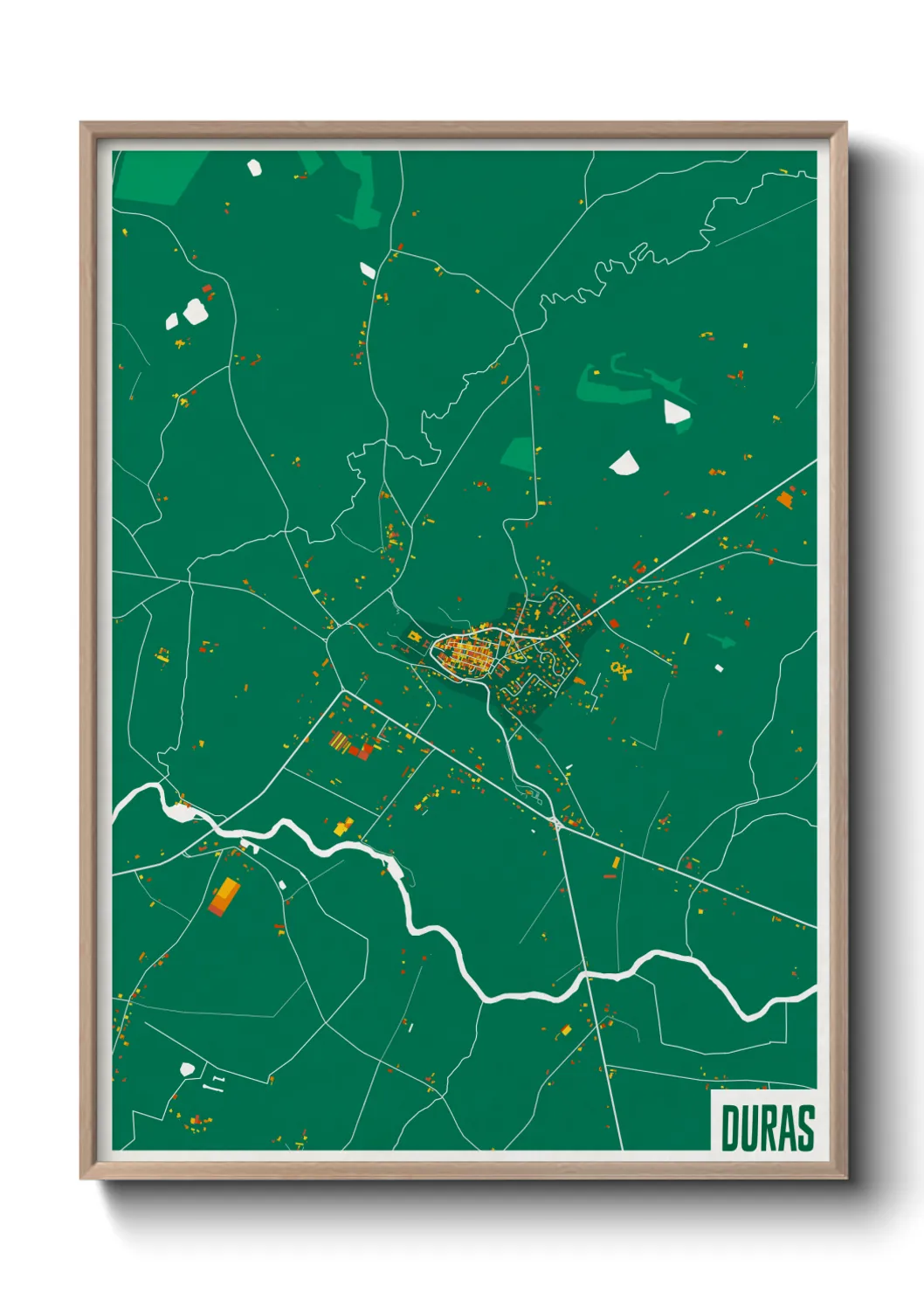 Une affiche de carte sur Duras