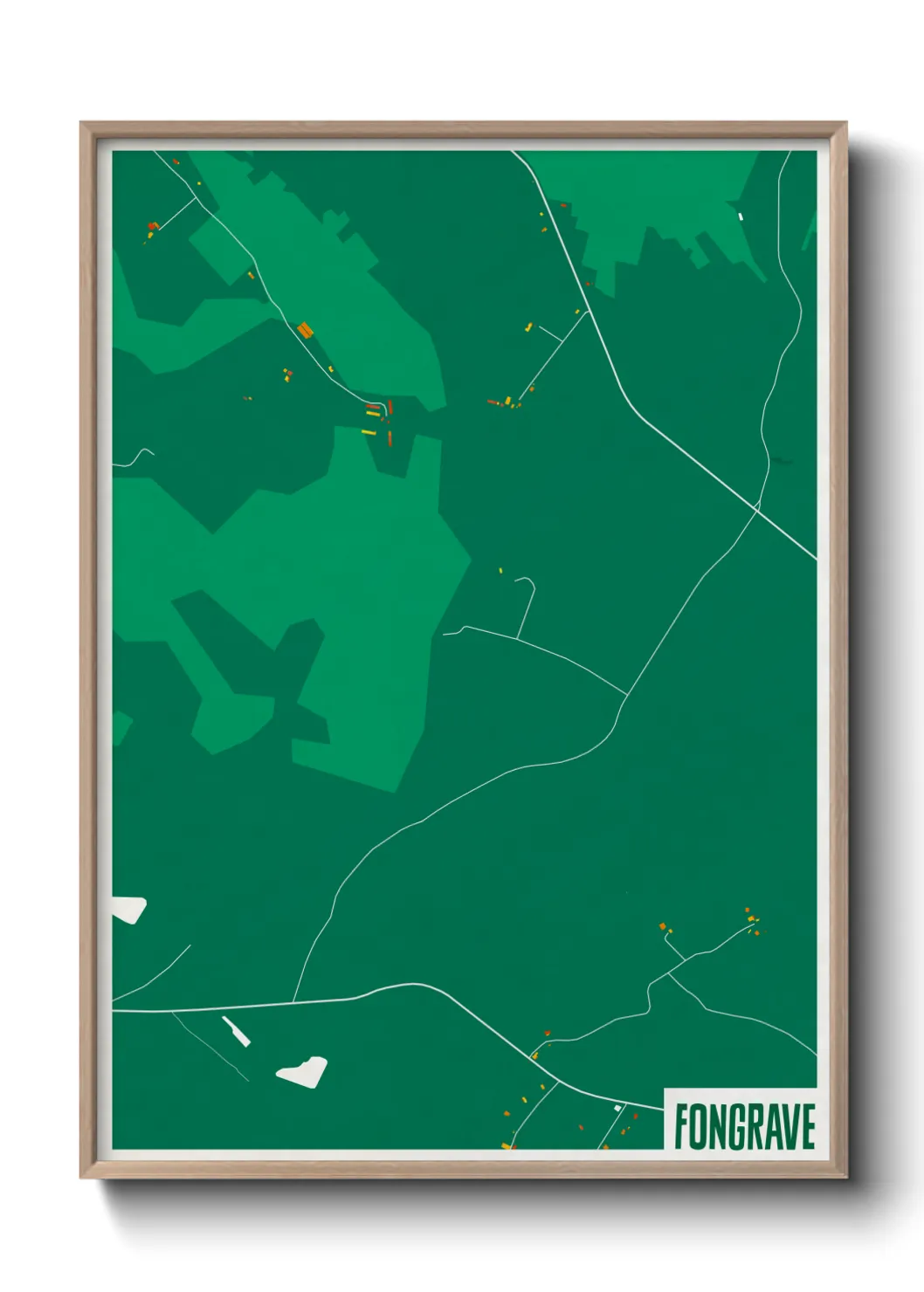 Une affiche de carte sur Fongrave