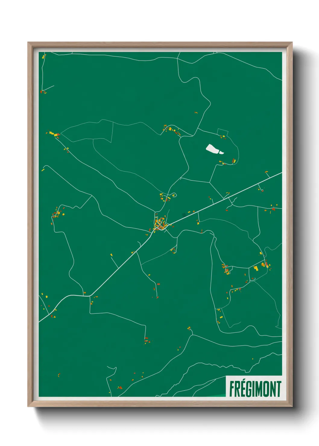 Une affiche de carte sur Frégimont