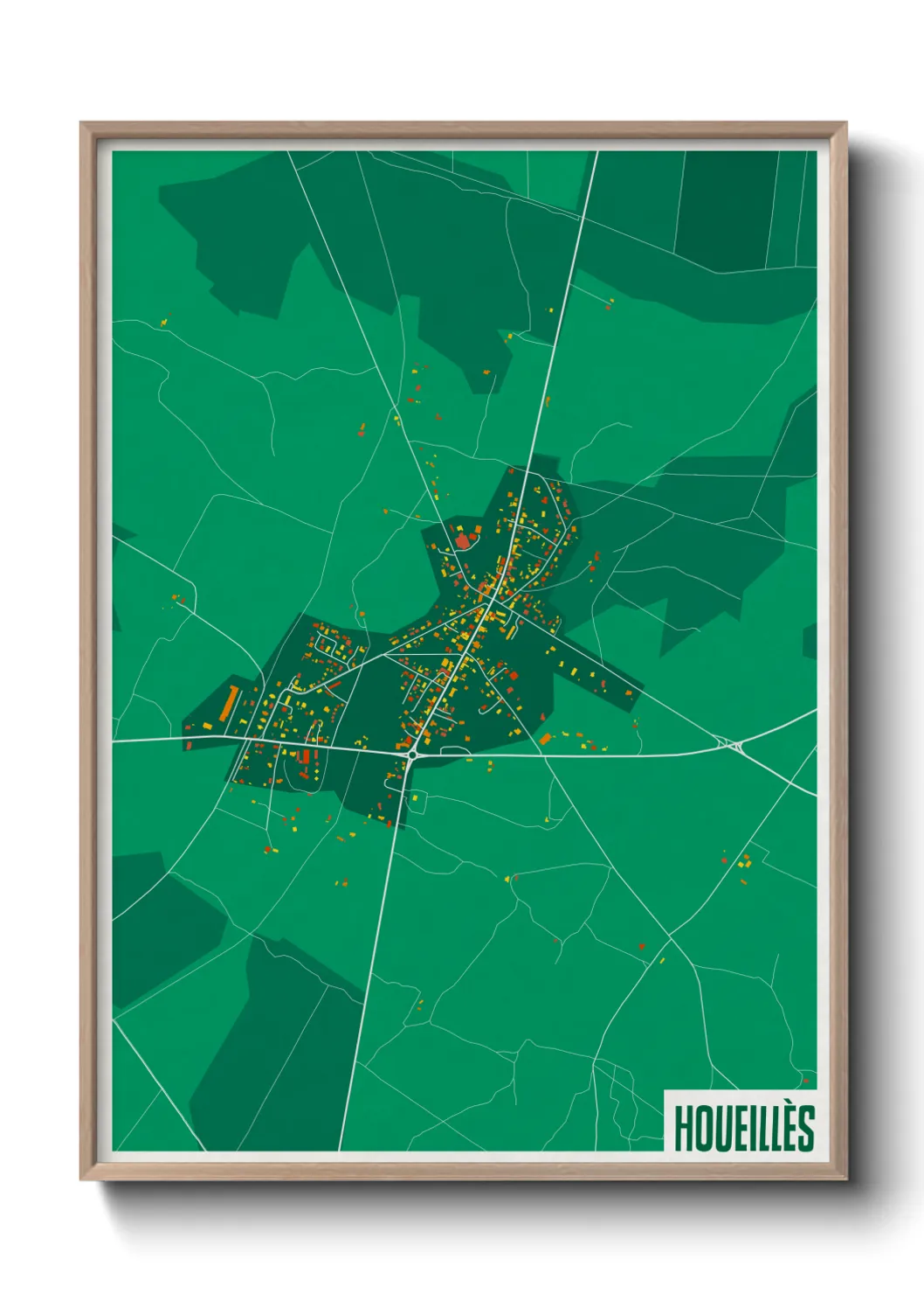 Une affiche de carte sur Houeillès