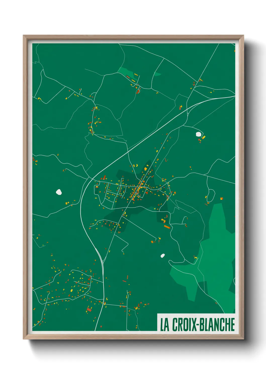 Une affiche de carte sur La Croix-Blanche