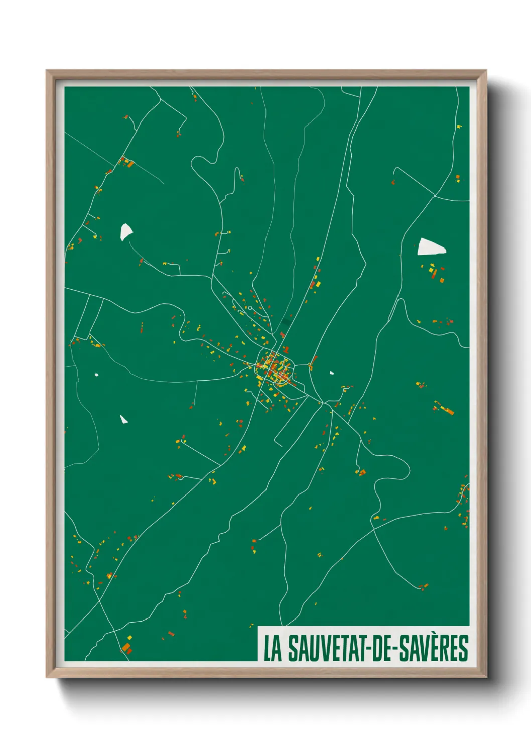 Un poster carteLa Sauvetat-de-Savères