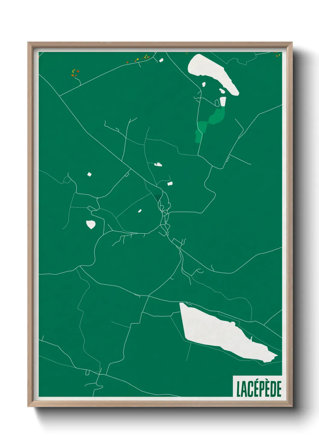 Une affiche de carte sur Lacépède