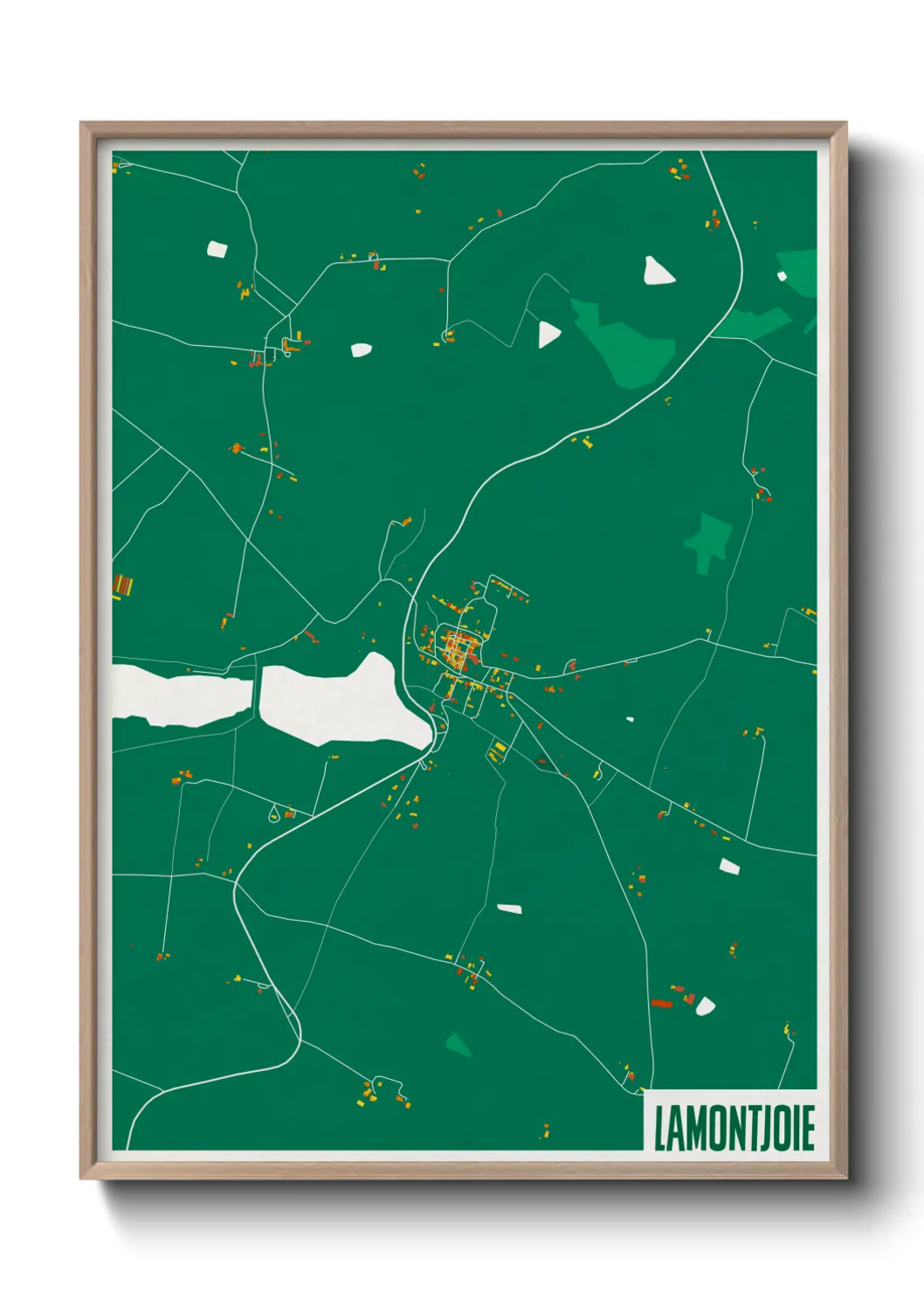 Une affiche de carte sur Lamontjoie