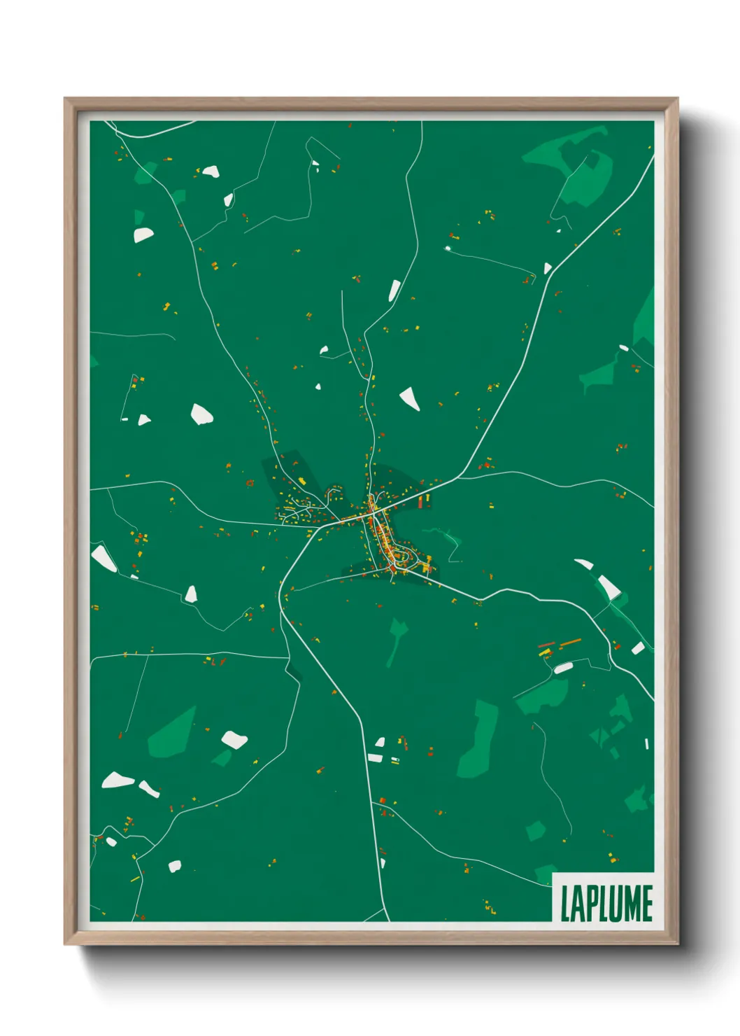 Une affiche de carte sur Laplume