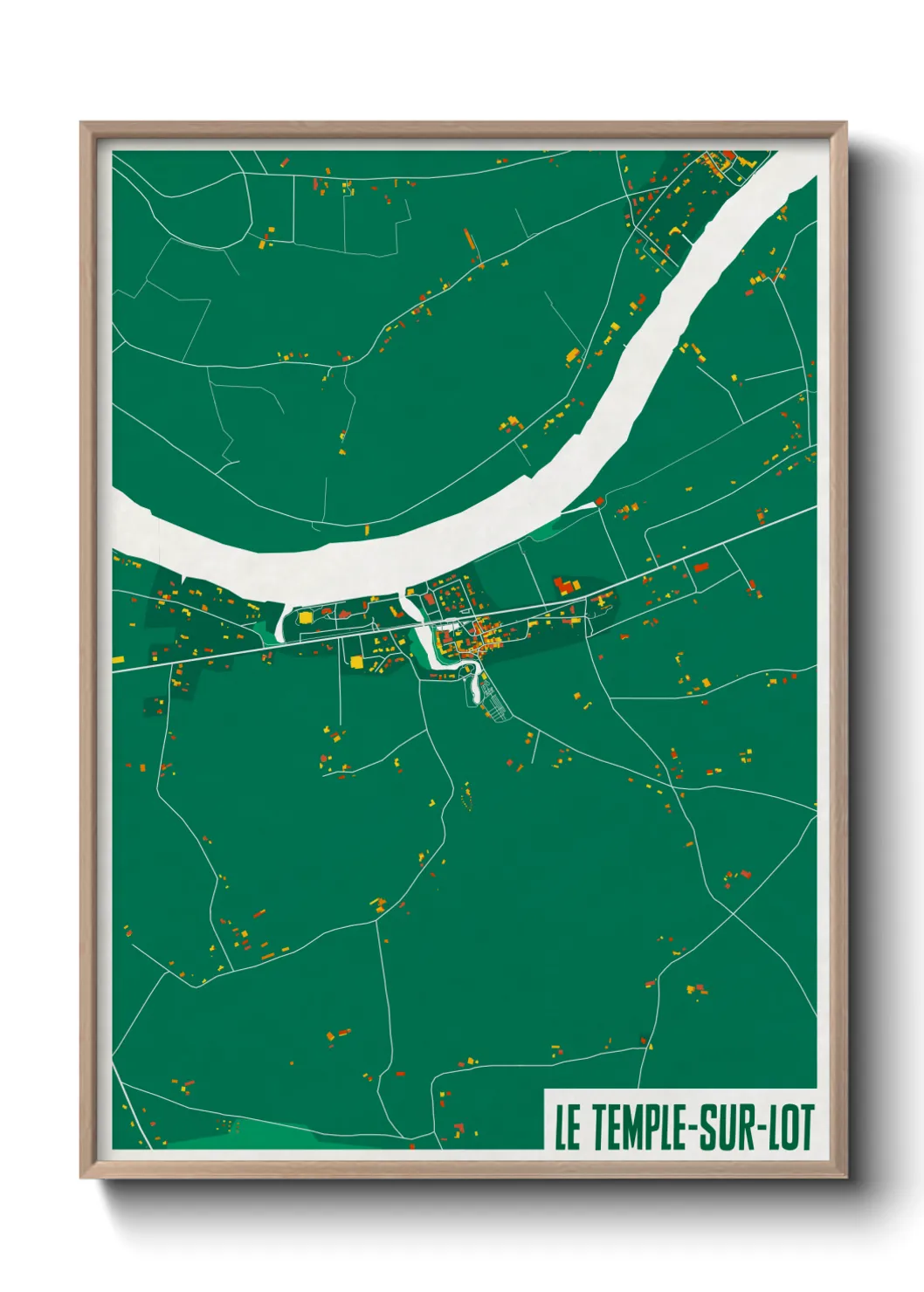 Un poster carteLe Temple-sur-Lot