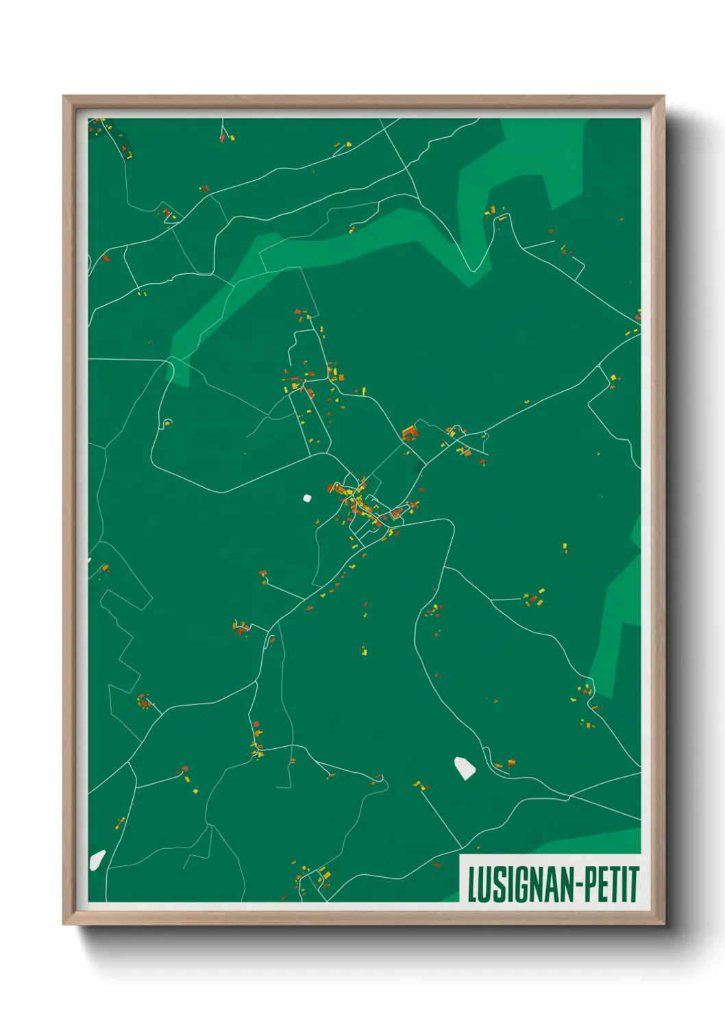 Un poster carteLusignan-Petit