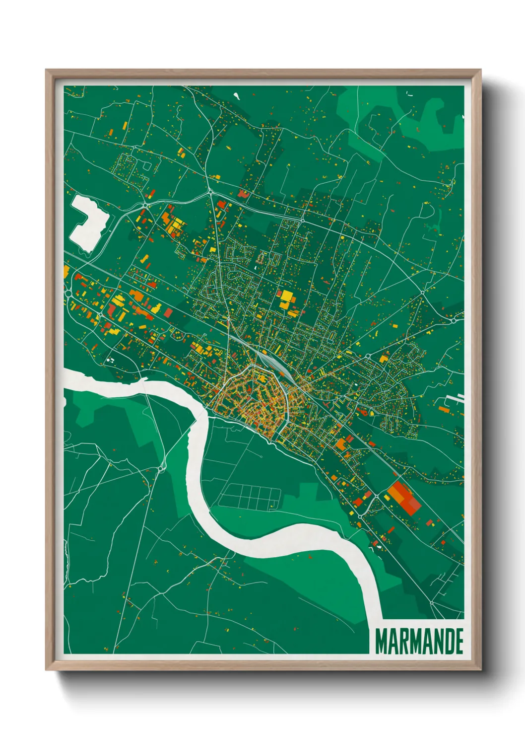 Une affiche de carte sur Marmande