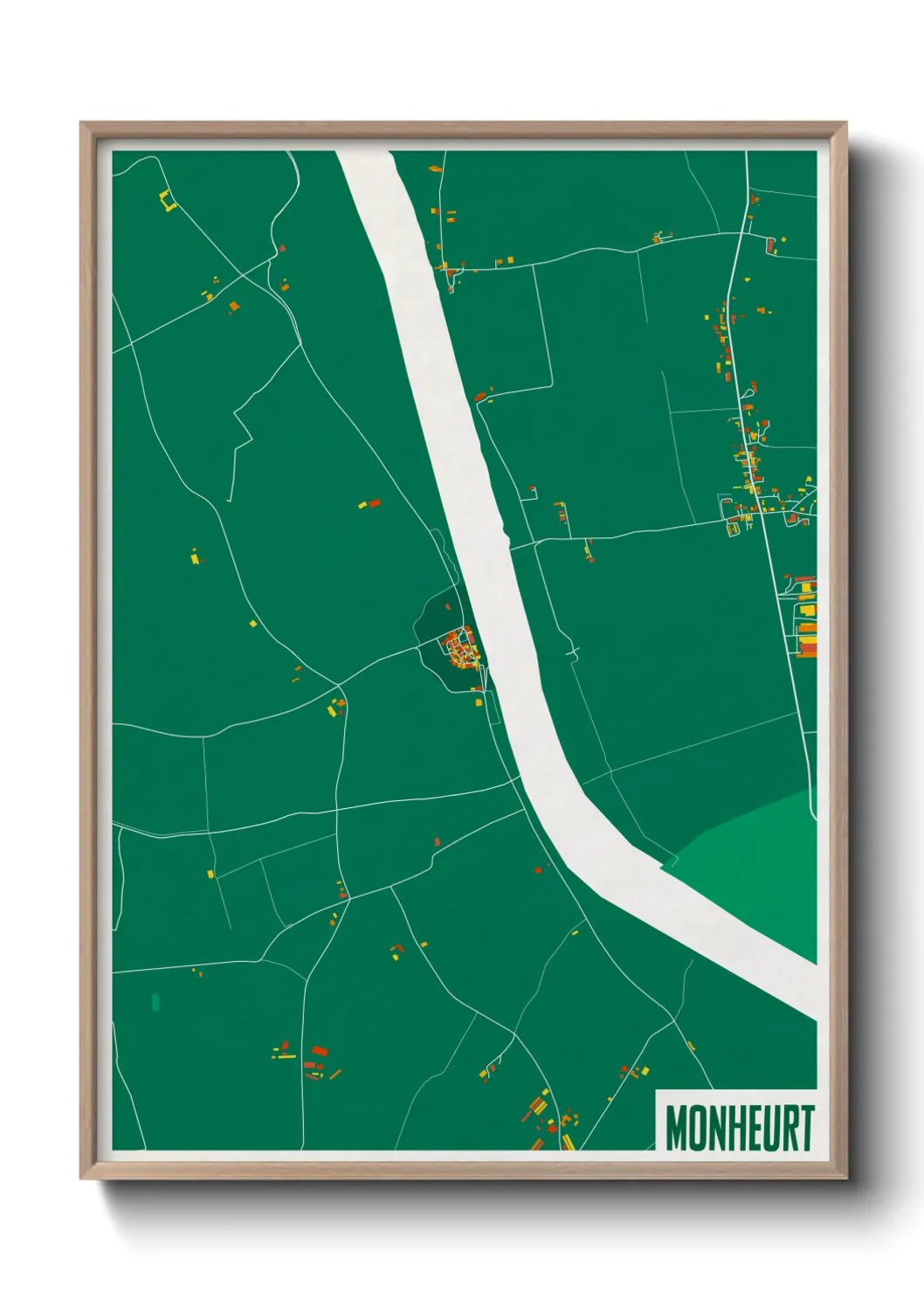 Une affiche de carte sur Monheurt