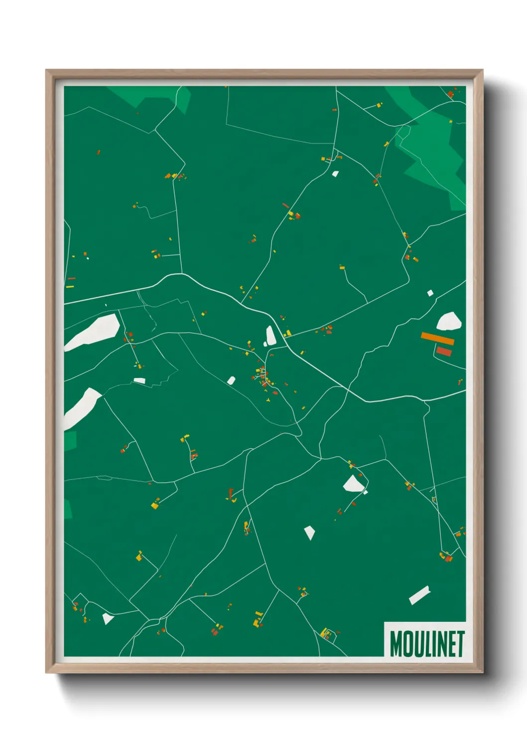 Une affiche de carte sur Moulinet