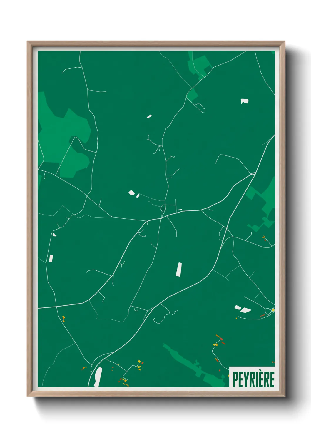 Une affiche de carte sur Peyrière