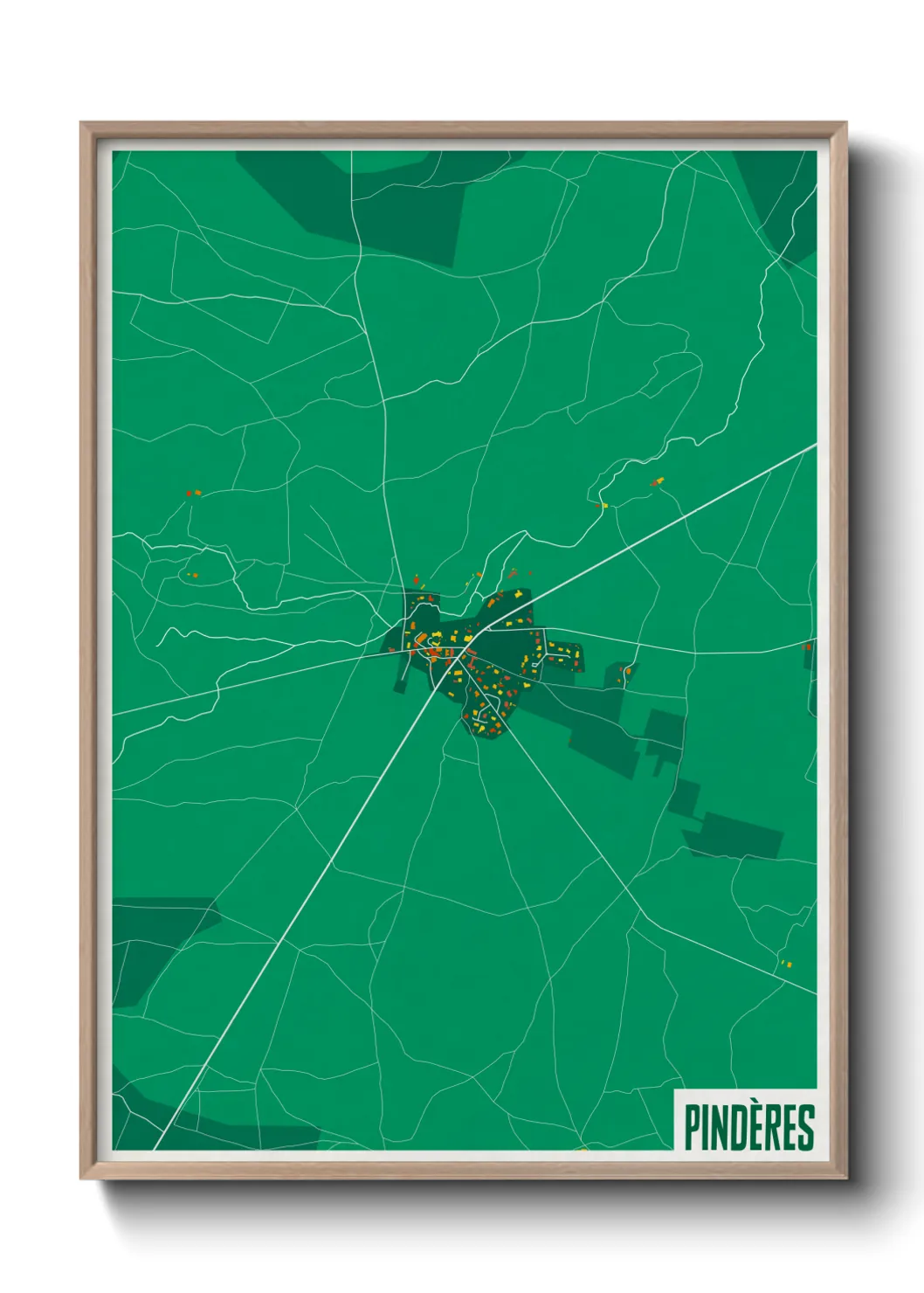 Une affiche de carte sur Pindères