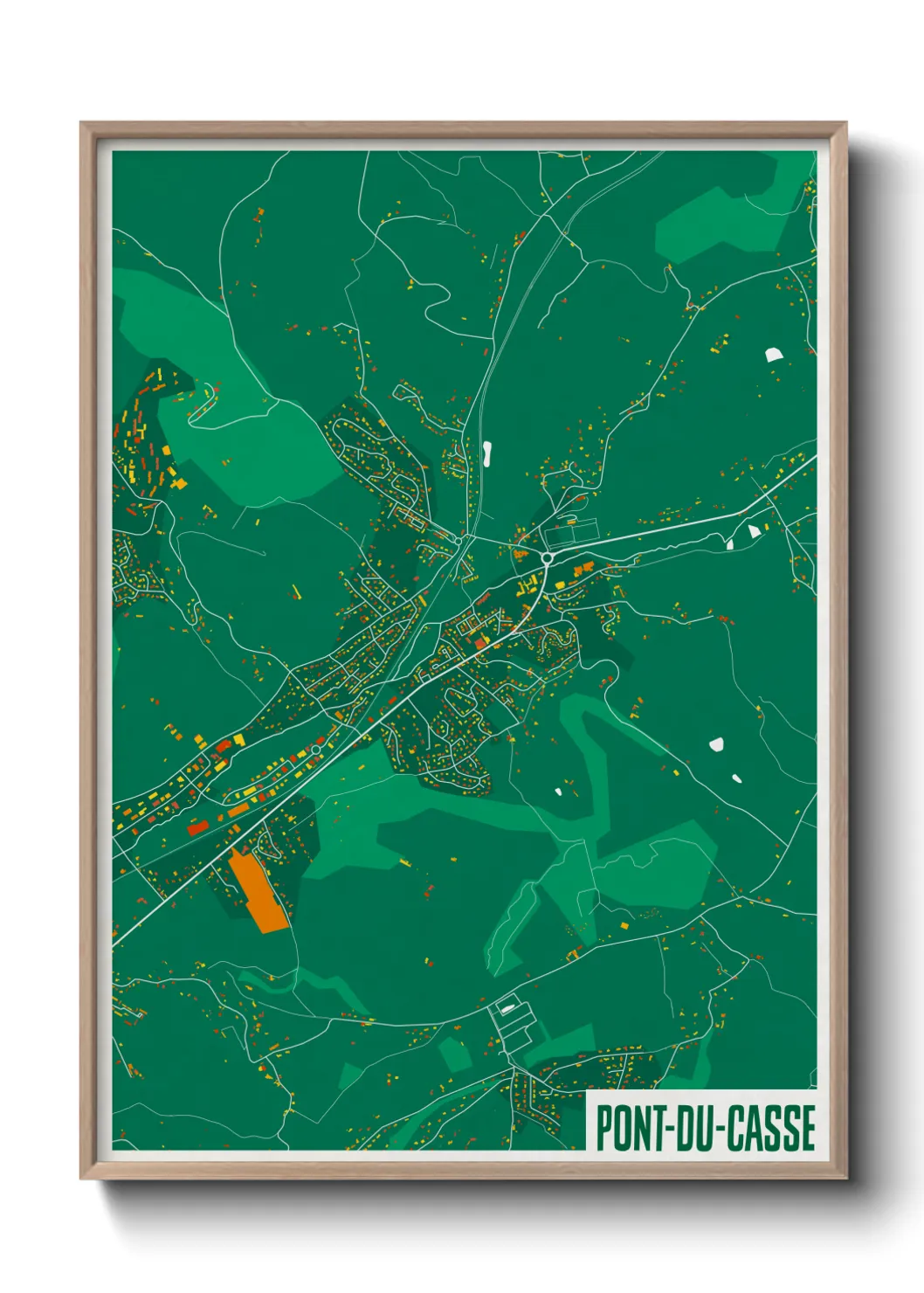 Une affiche de carte sur Pont-du-Casse