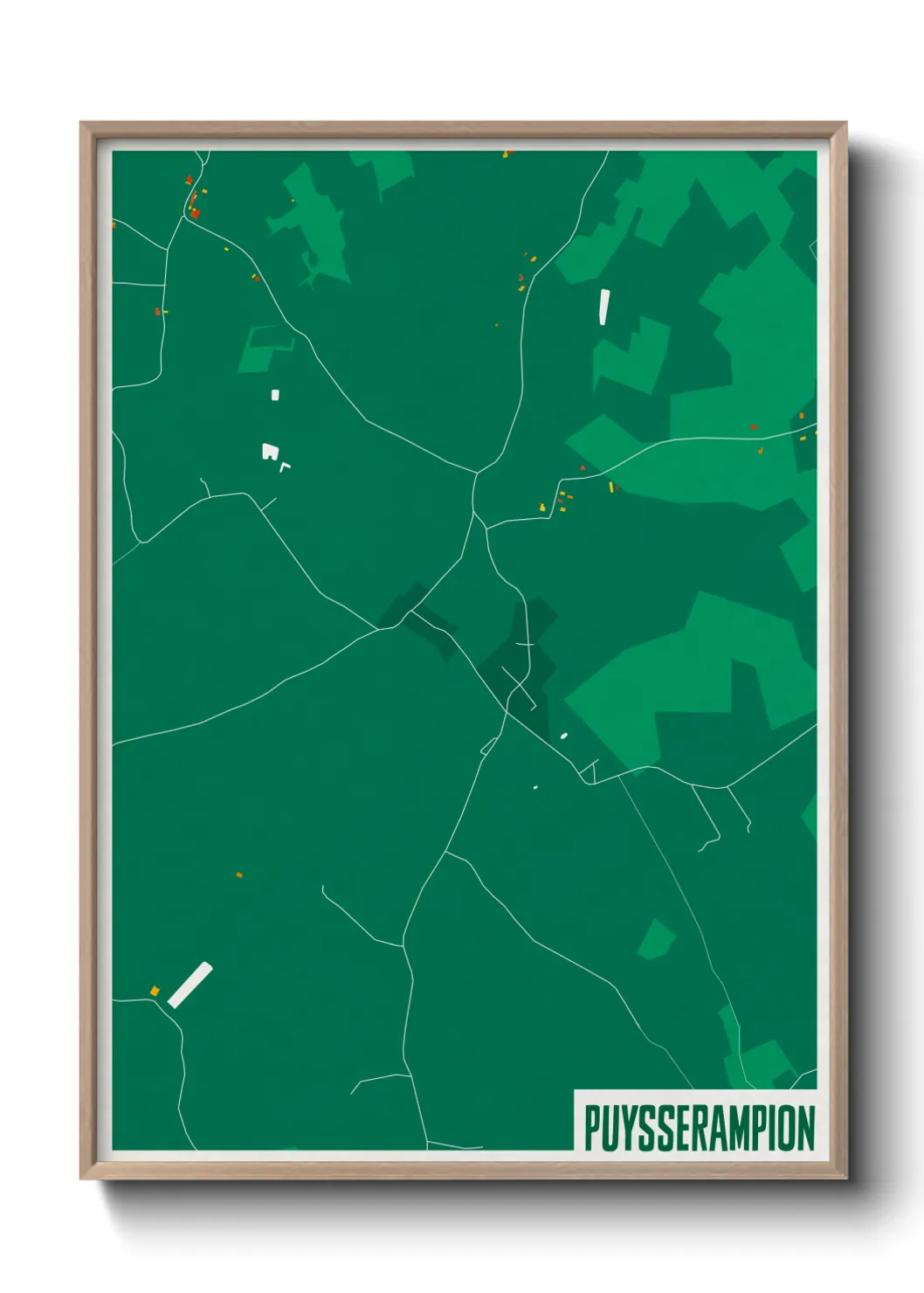 Une affiche de carte sur Puysserampion