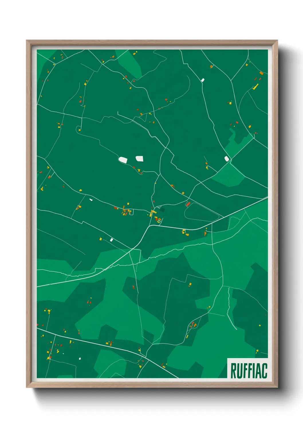 Une affiche de carte sur Ruffiac