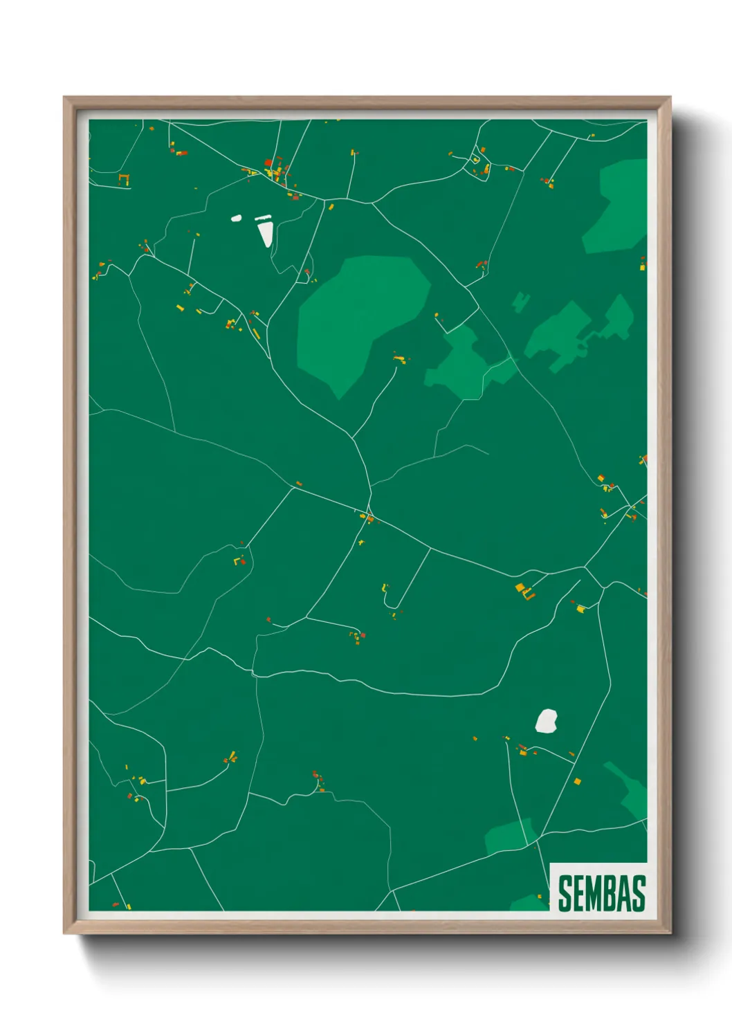 Une affiche de carte sur Sembas