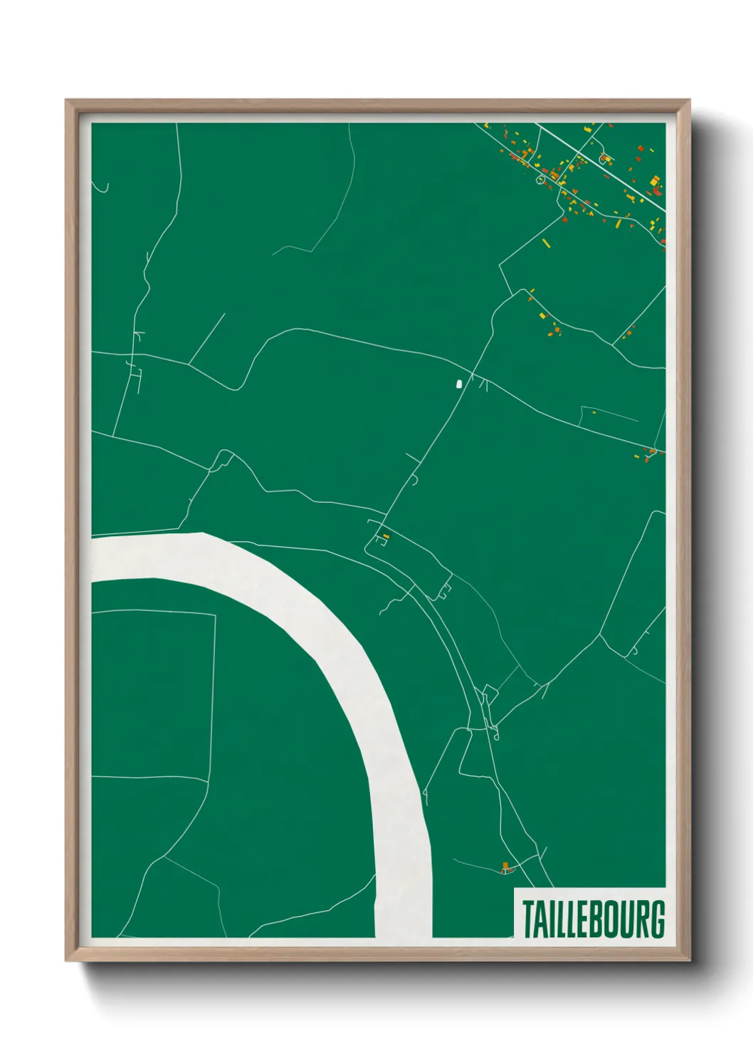 Une affiche de carte sur Taillebourg