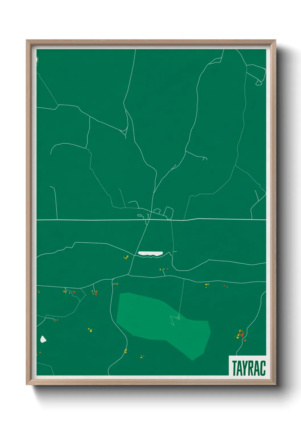 Une affiche de carte sur Tayrac