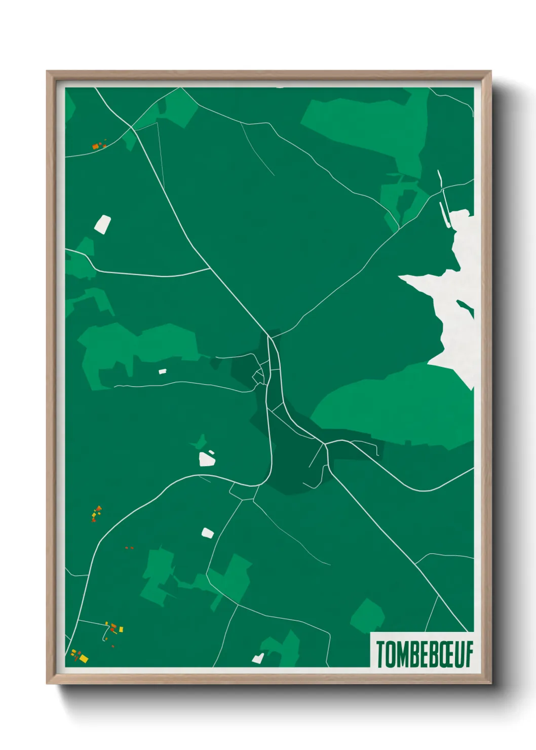 Une affiche de carte sur Tombebœuf