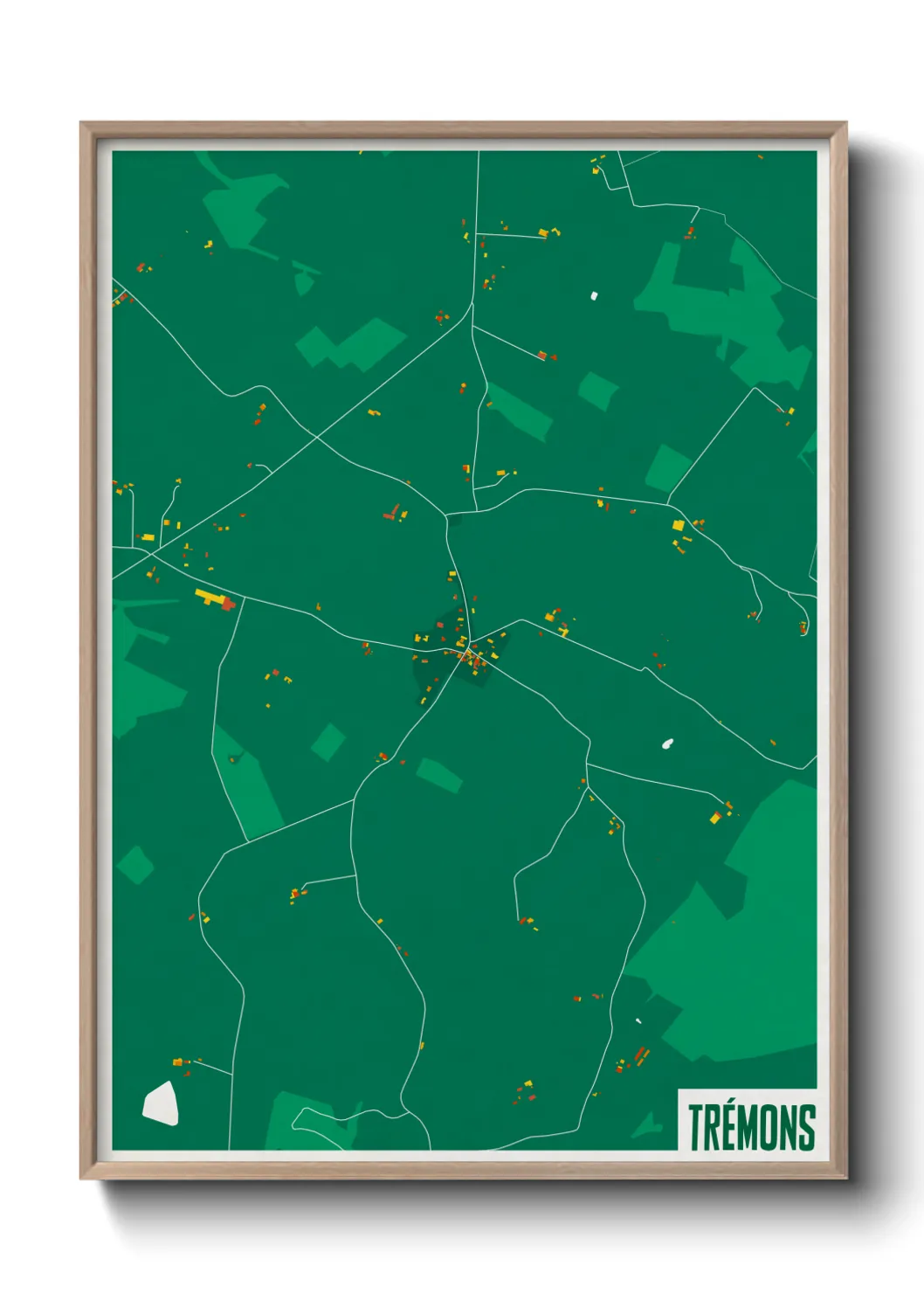 Une affiche de carte sur Trémons