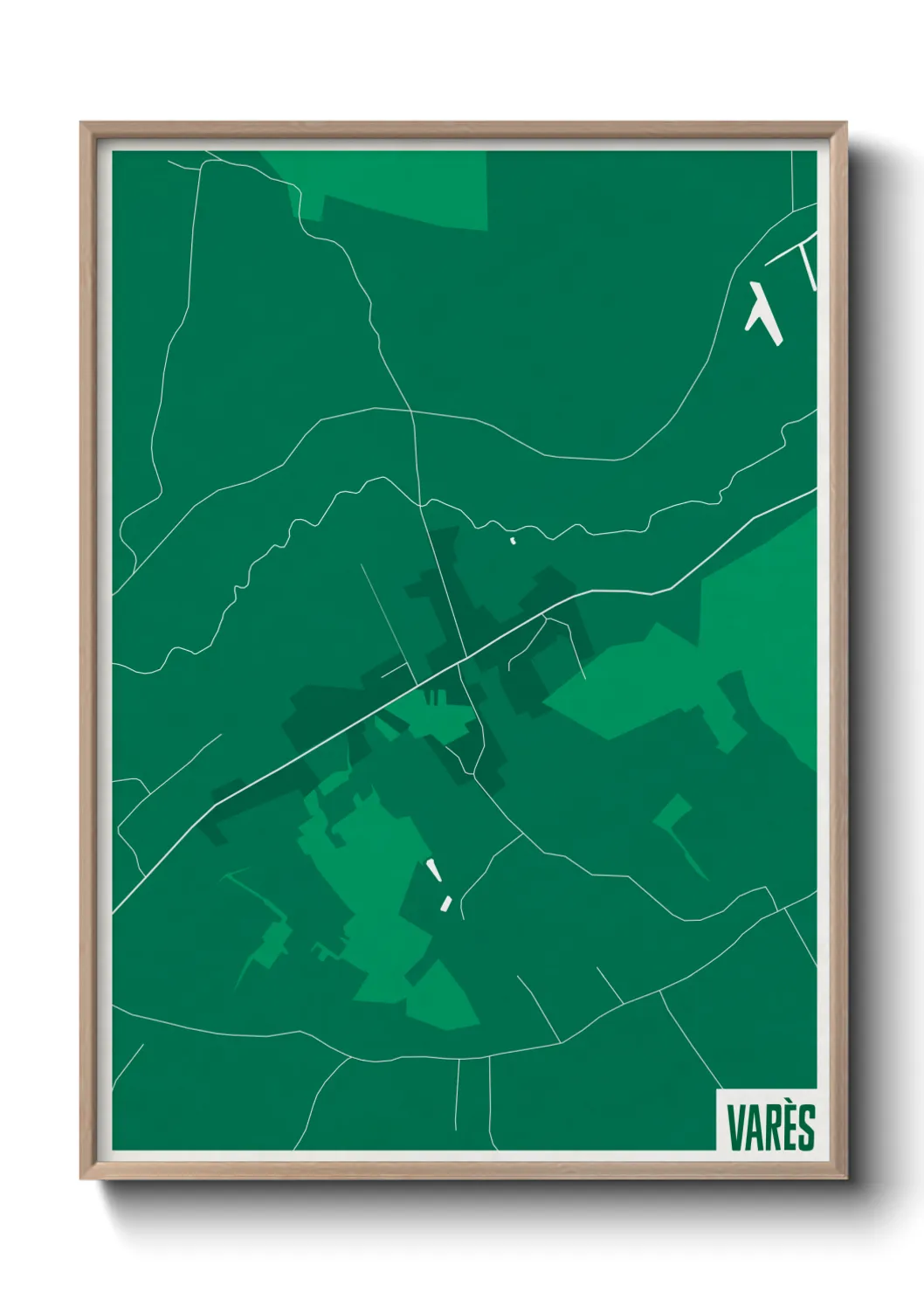 Une affiche de carte sur Varès