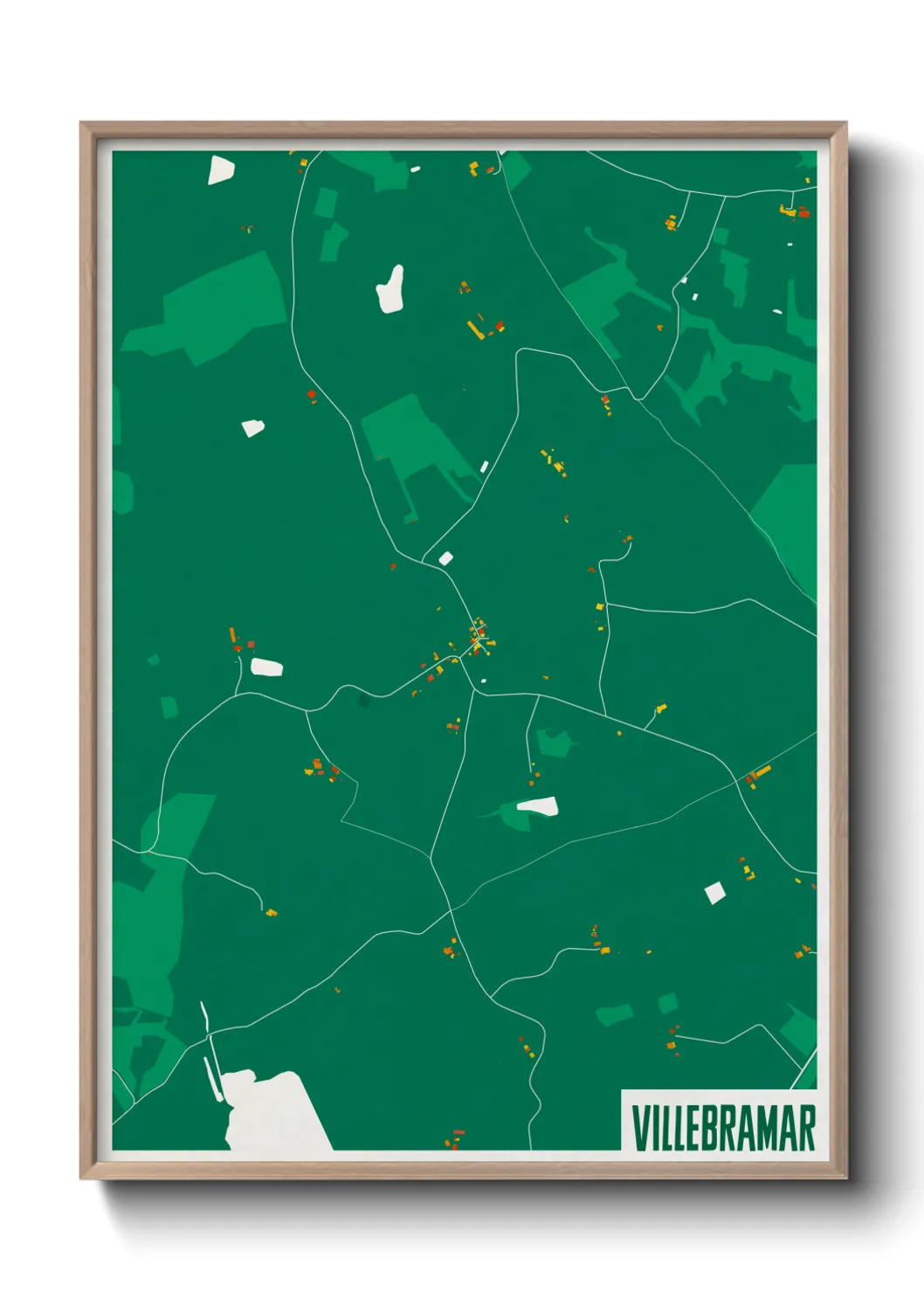 Une affiche de carte sur Villebramar