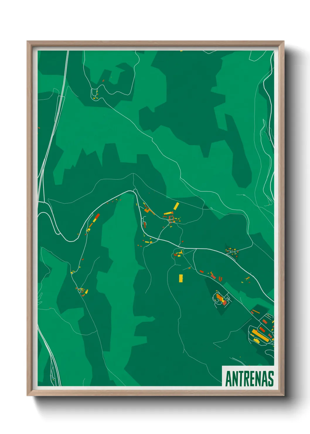 Une affiche de carte sur Antrenas