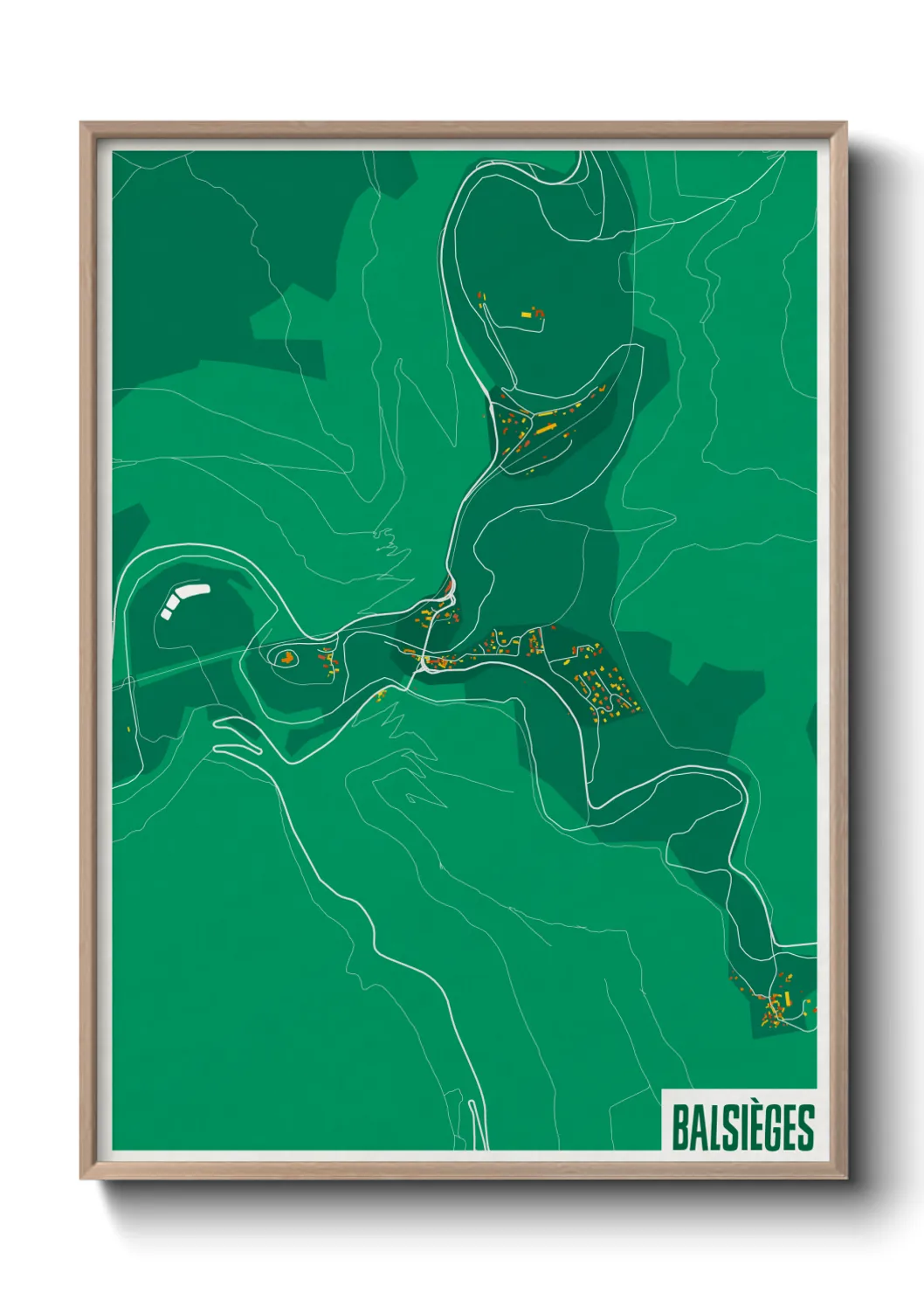 Une affiche de carte sur Balsièges